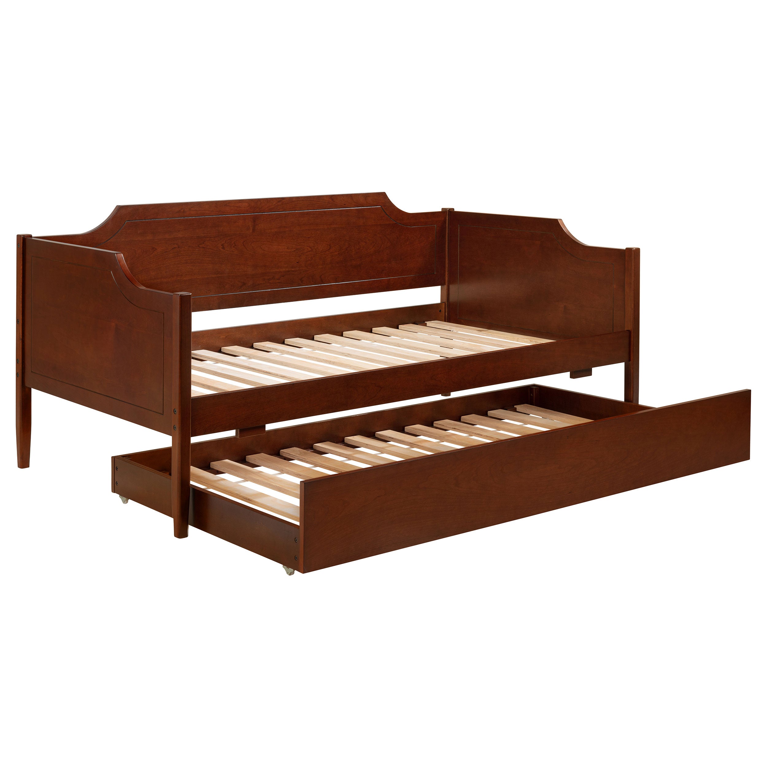 Redding Wood Twin Daybed With Trundle Cherry-