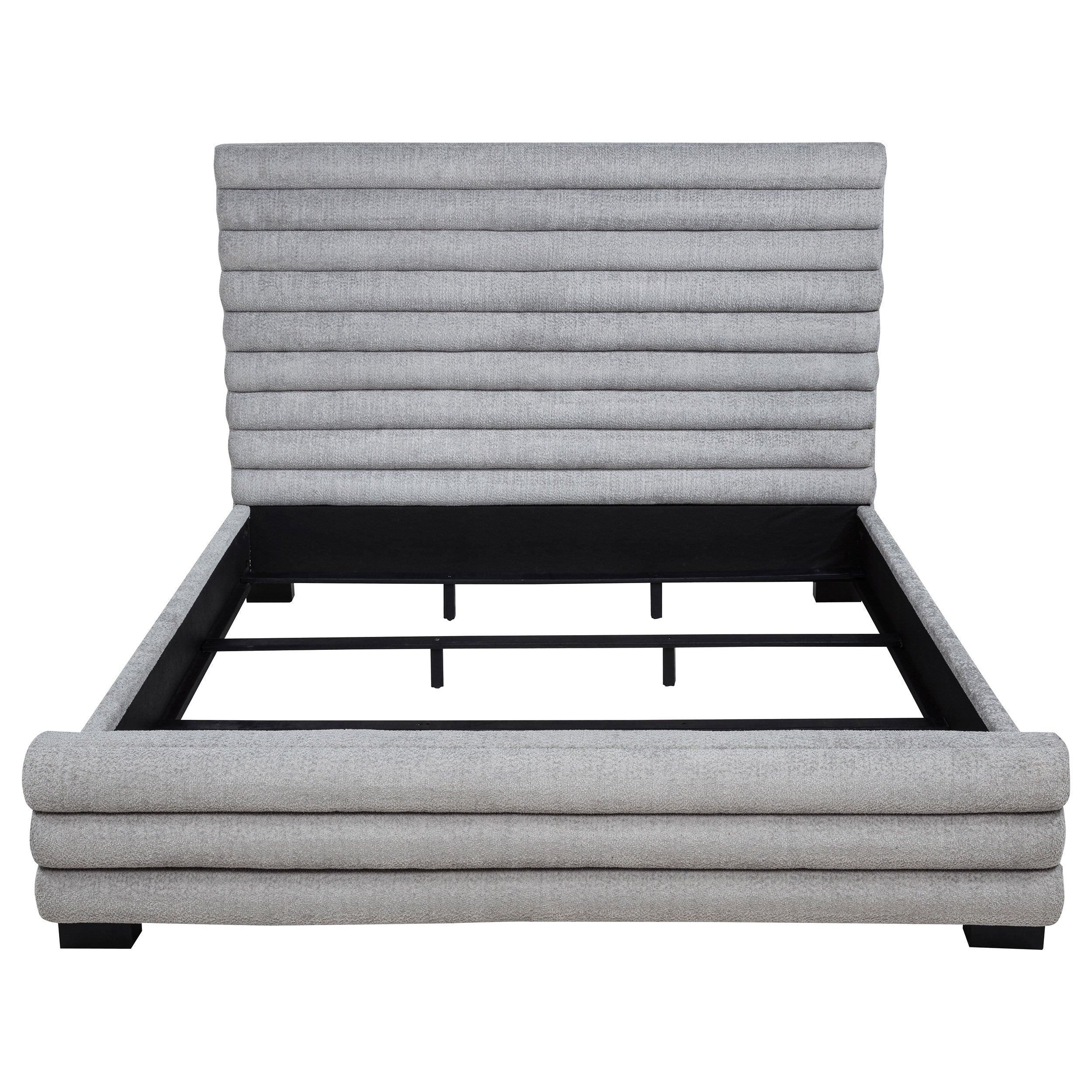 Patricia 58-inch Boucle Upholstered California King Bed Grey-