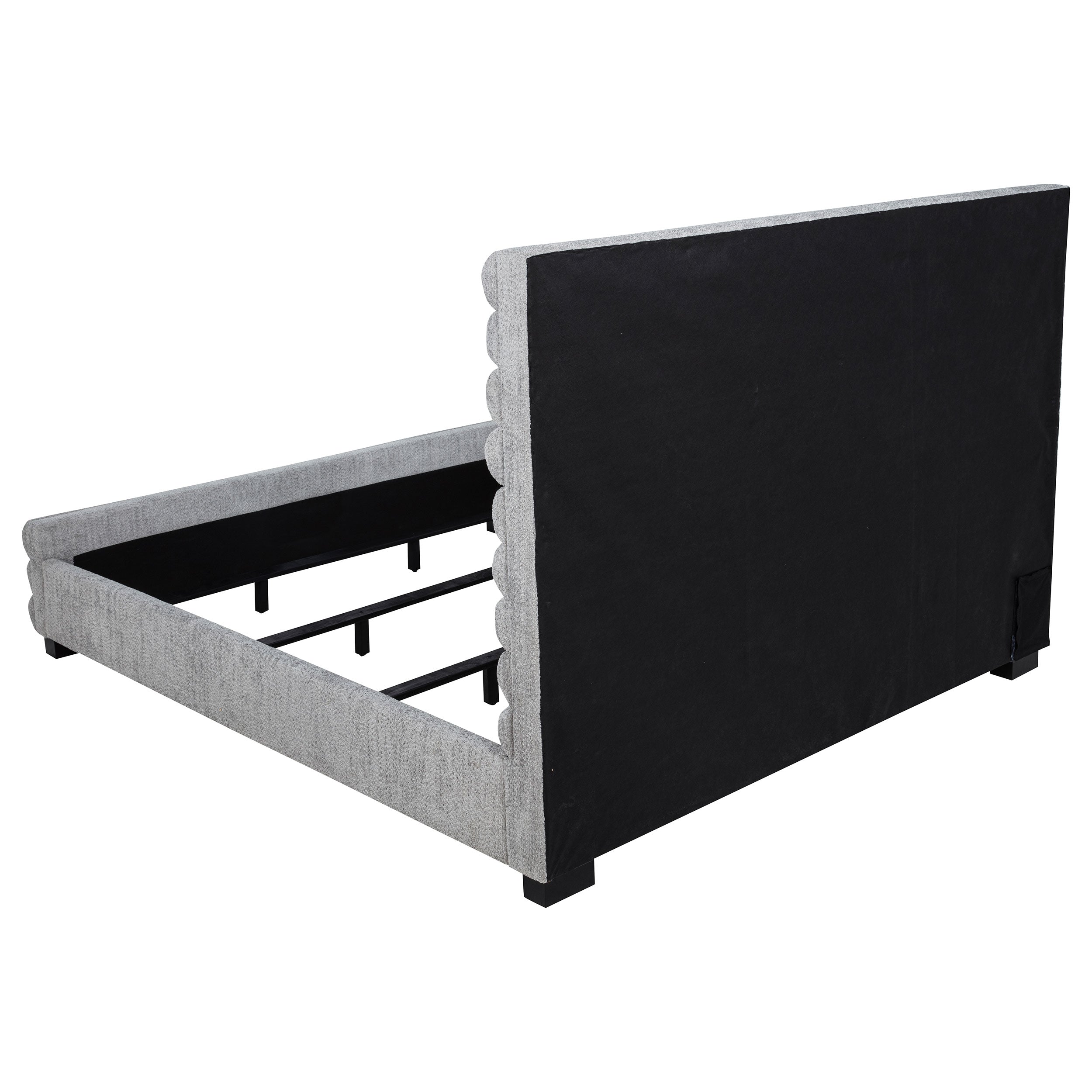Patricia 58-inch Boucle Upholstered California King Bed Grey-
