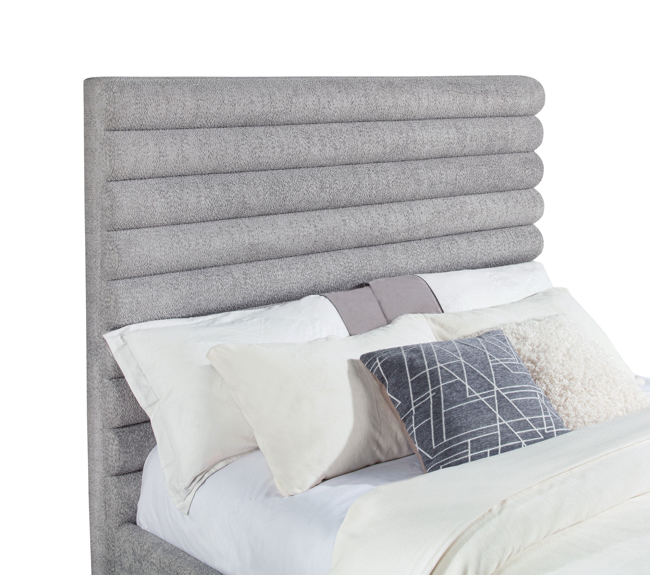 Patricia 58-inch Boucle Upholstered Queen Bed Grey-