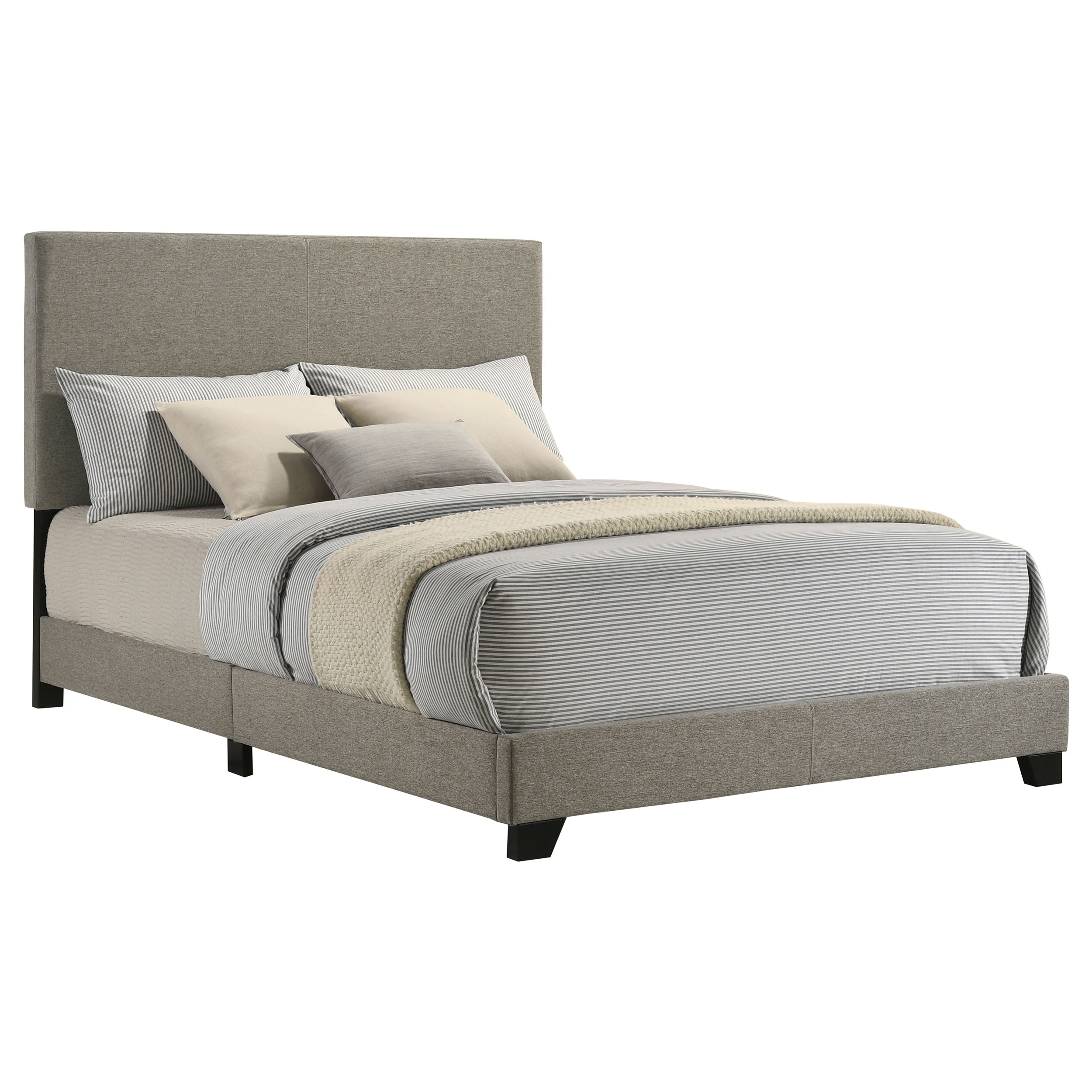 Dorian Fabric Upholstered Full Panel Bed Taupe-