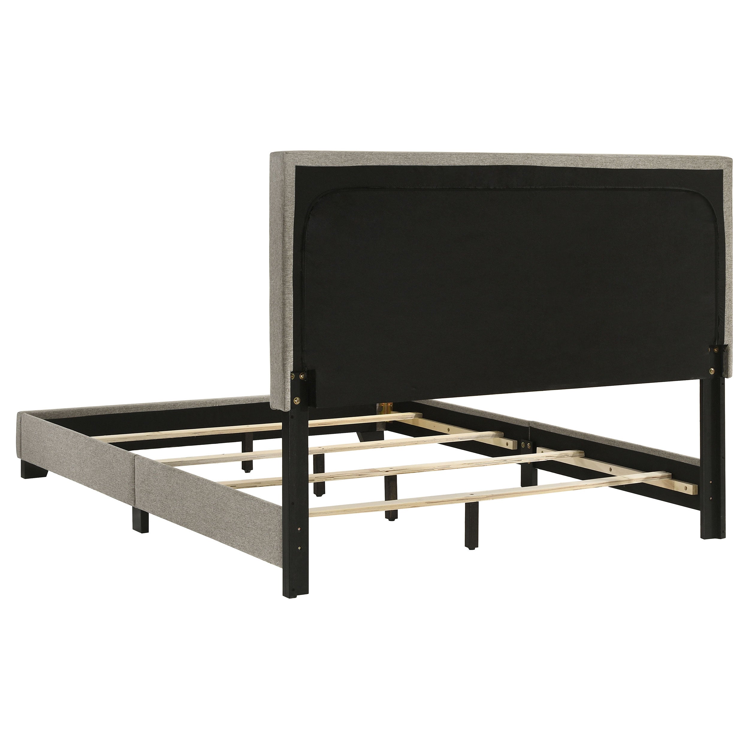 Dorian Fabric Upholstered Full Panel Bed Taupe-