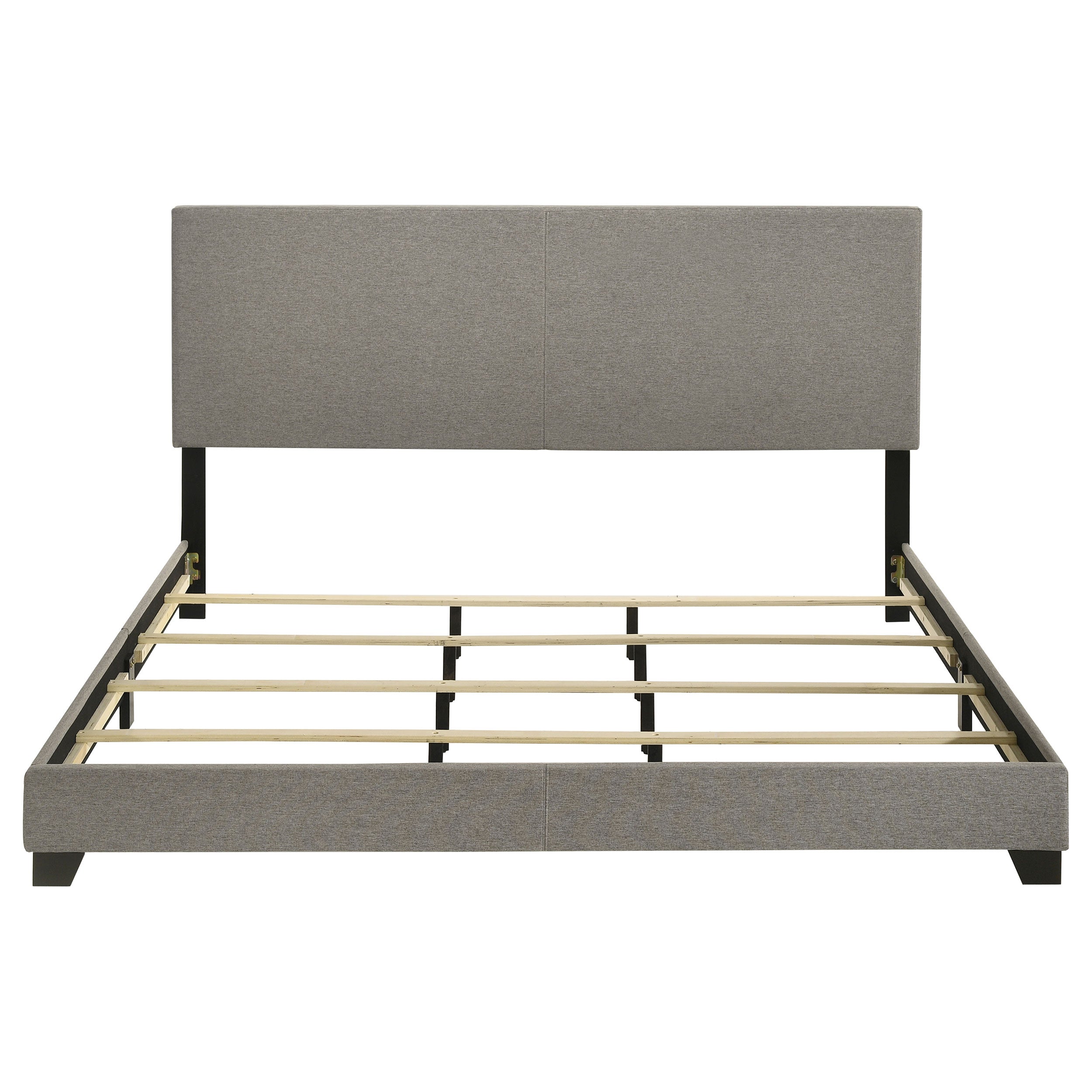 Dorian Fabric Upholstered Eastern King Panel Bed Taupe-