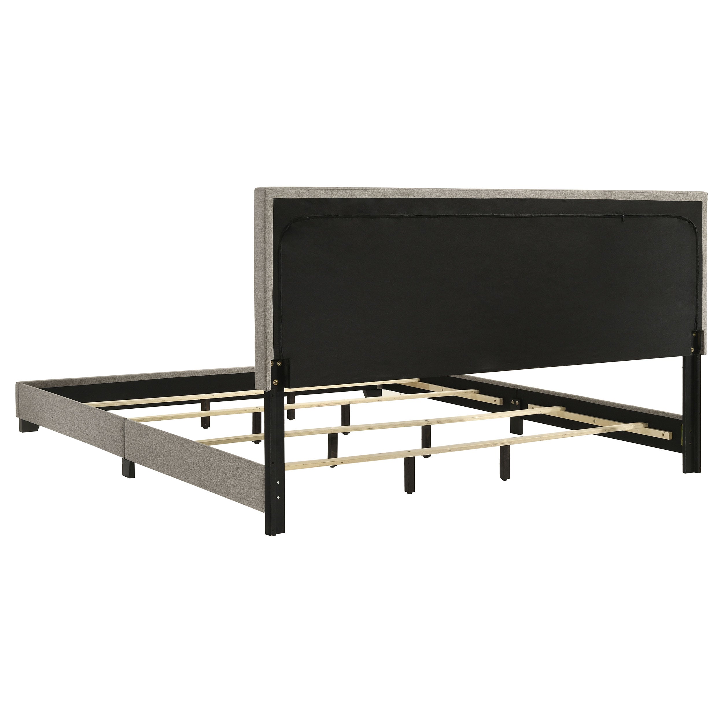 Dorian Fabric Upholstered Eastern King Panel Bed Taupe-