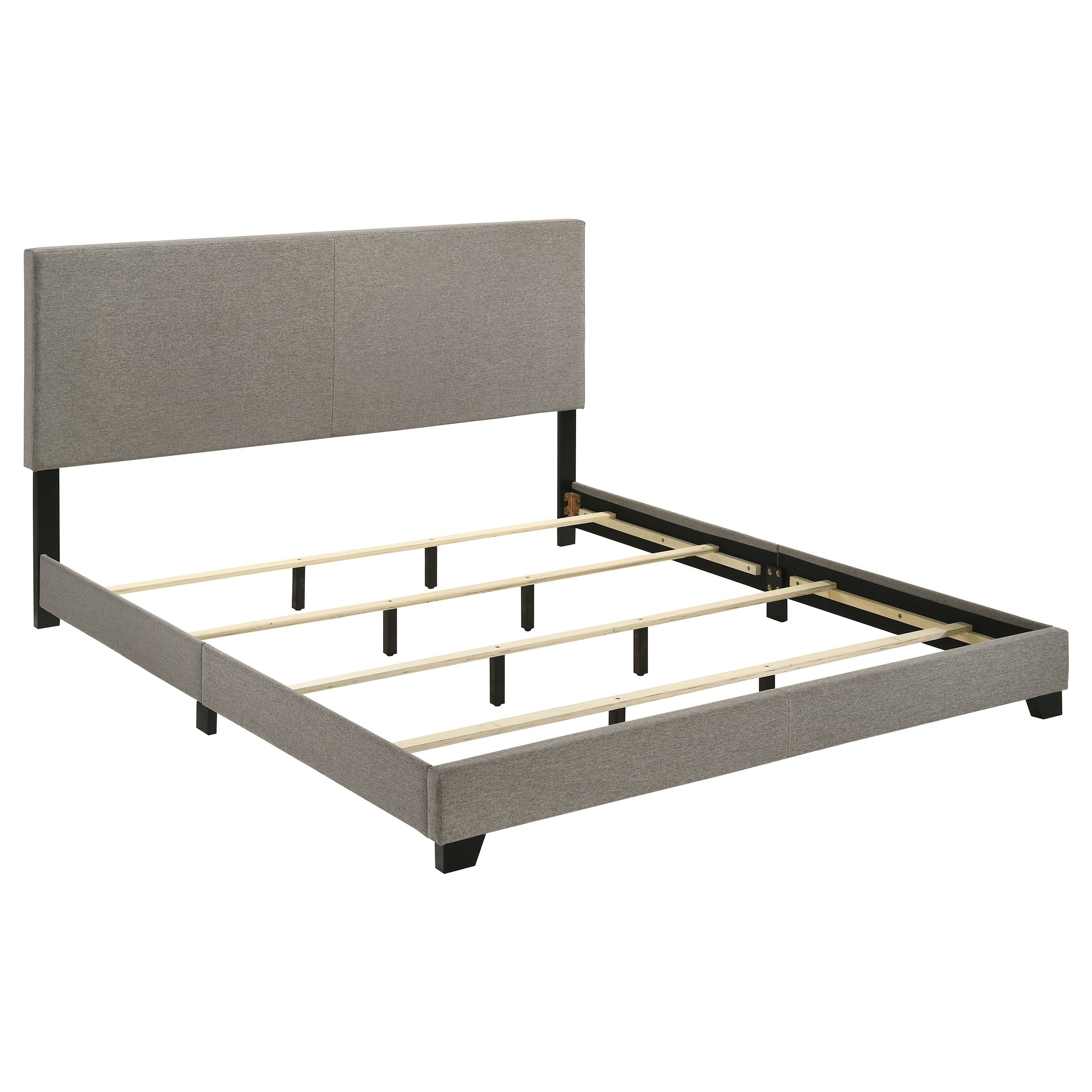 Dorian Fabric Upholstered California King Panel Bed Taupe-