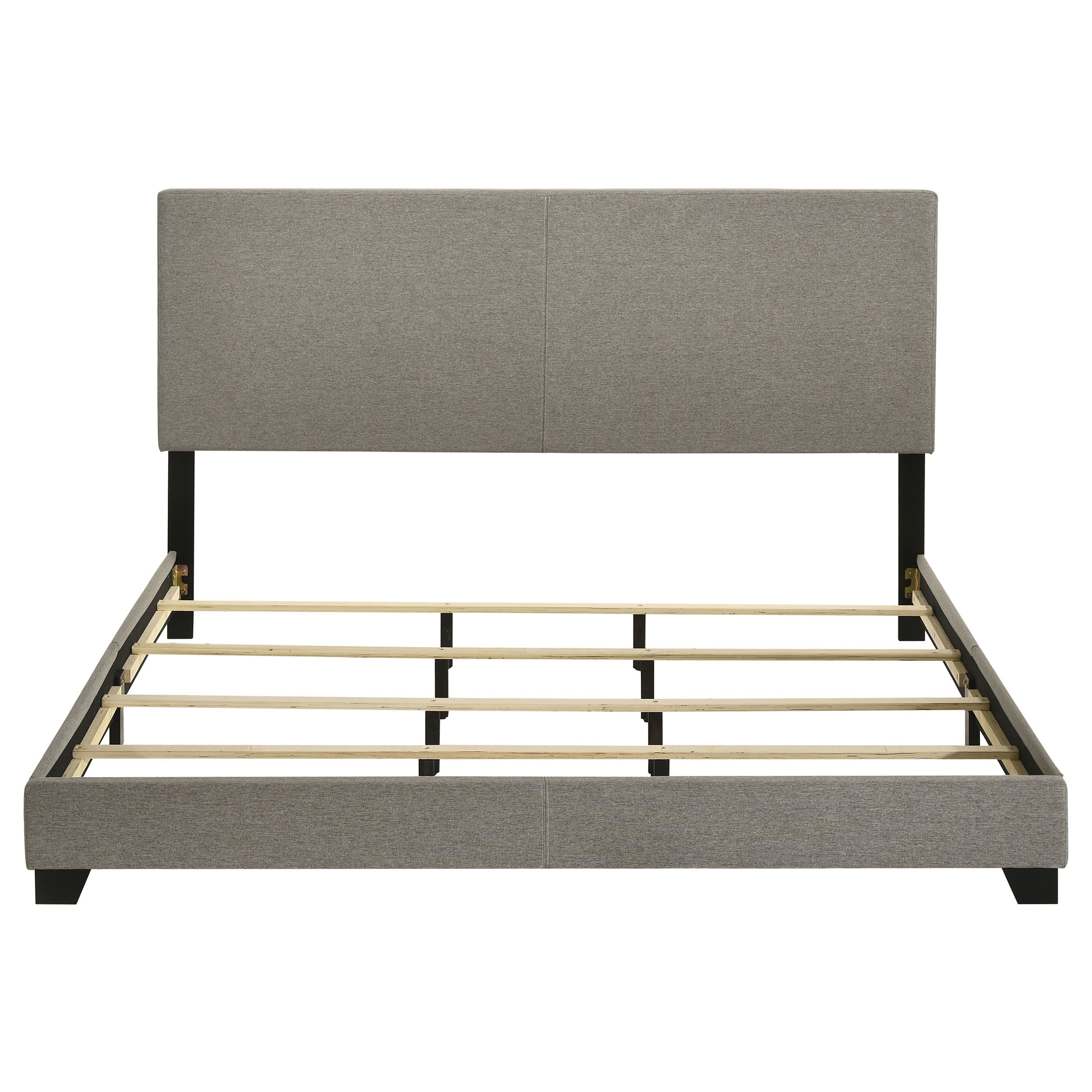 Dorian Fabric Upholstered California King Panel Bed Taupe-