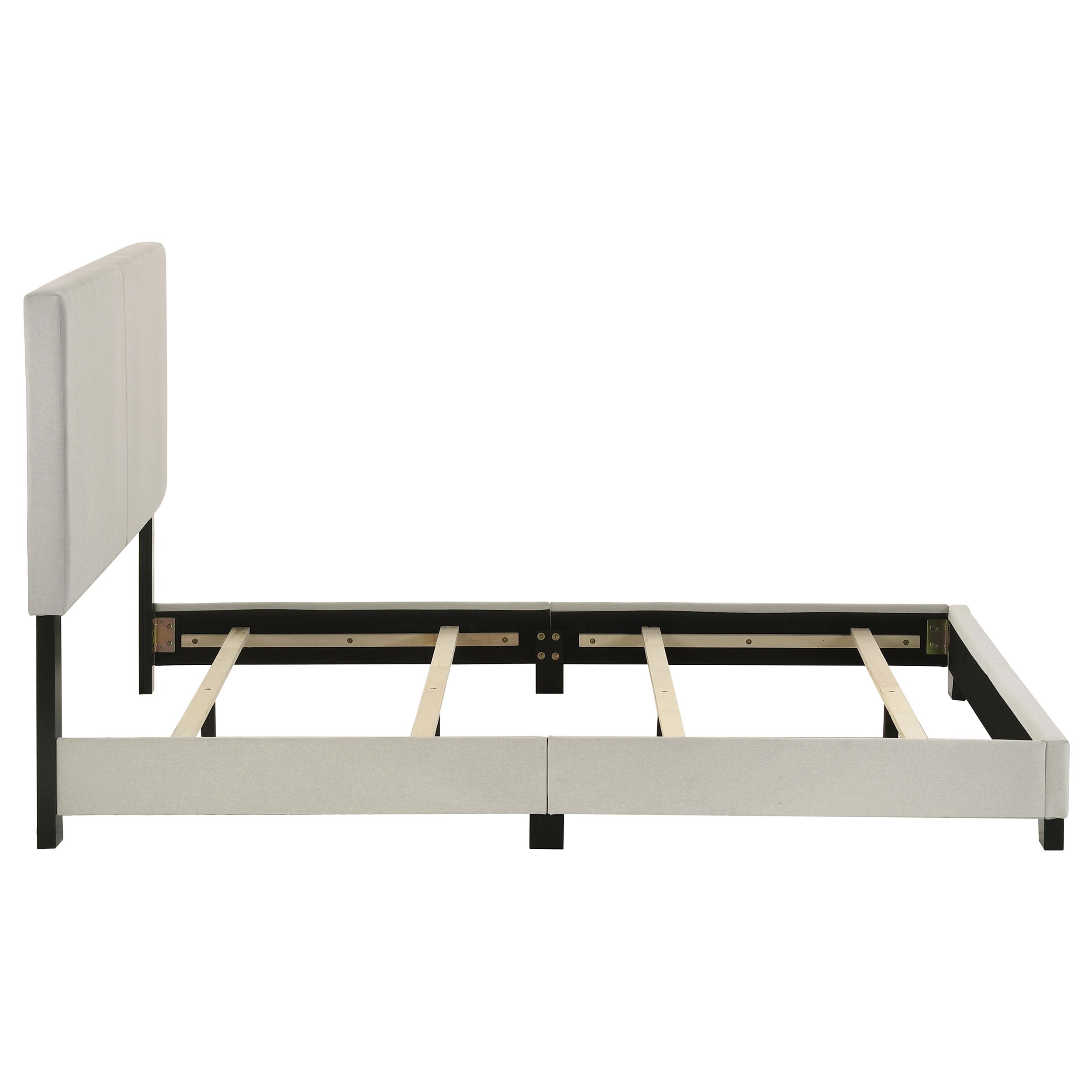 Dorian Fabric Upholstered Full Panel Bed Cream-
