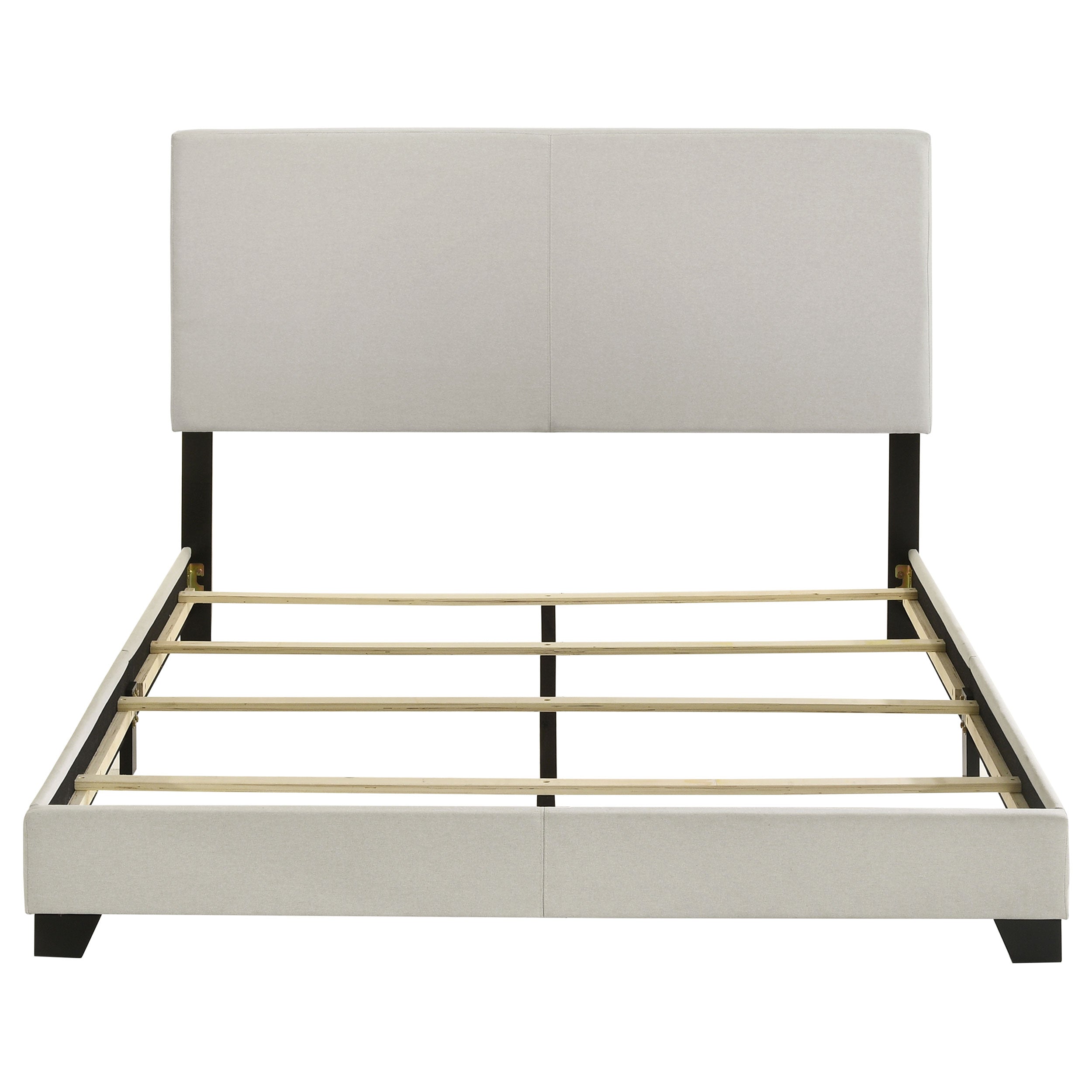 Dorian Fabric Upholstered Queen Panel Bed Cream-