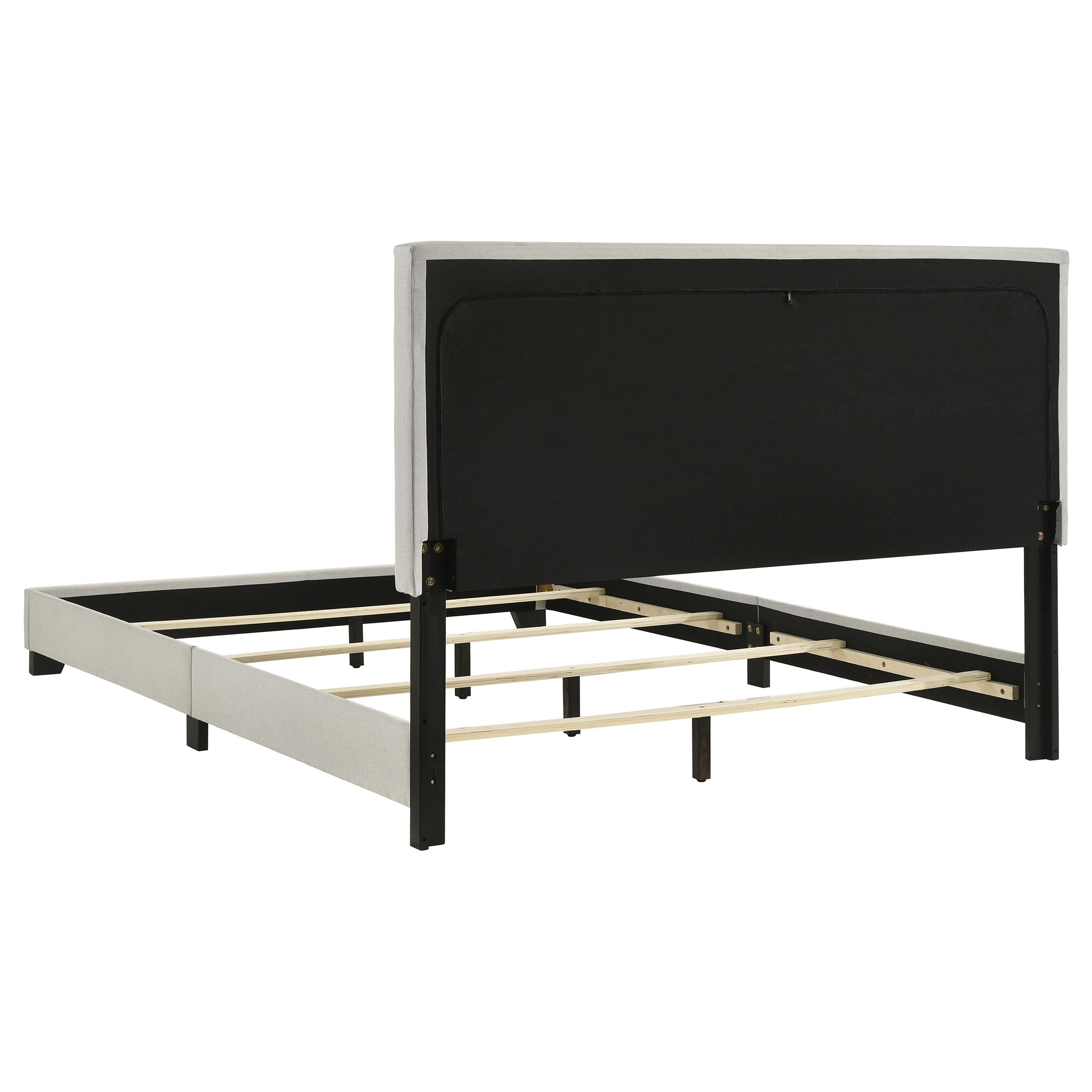 Dorian Fabric Upholstered Queen Panel Bed Cream-