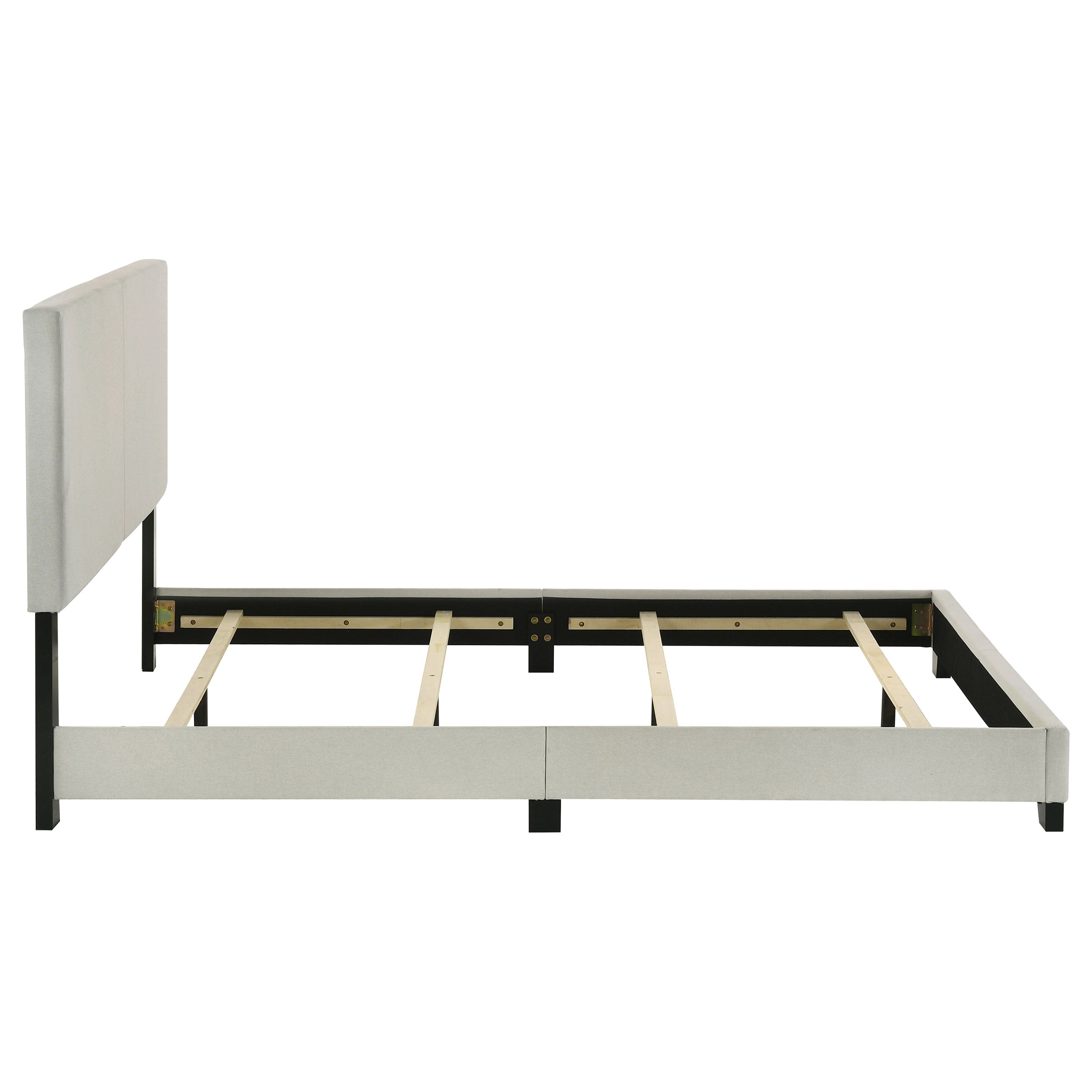 Dorian Fabric Upholstered Queen Panel Bed Cream-