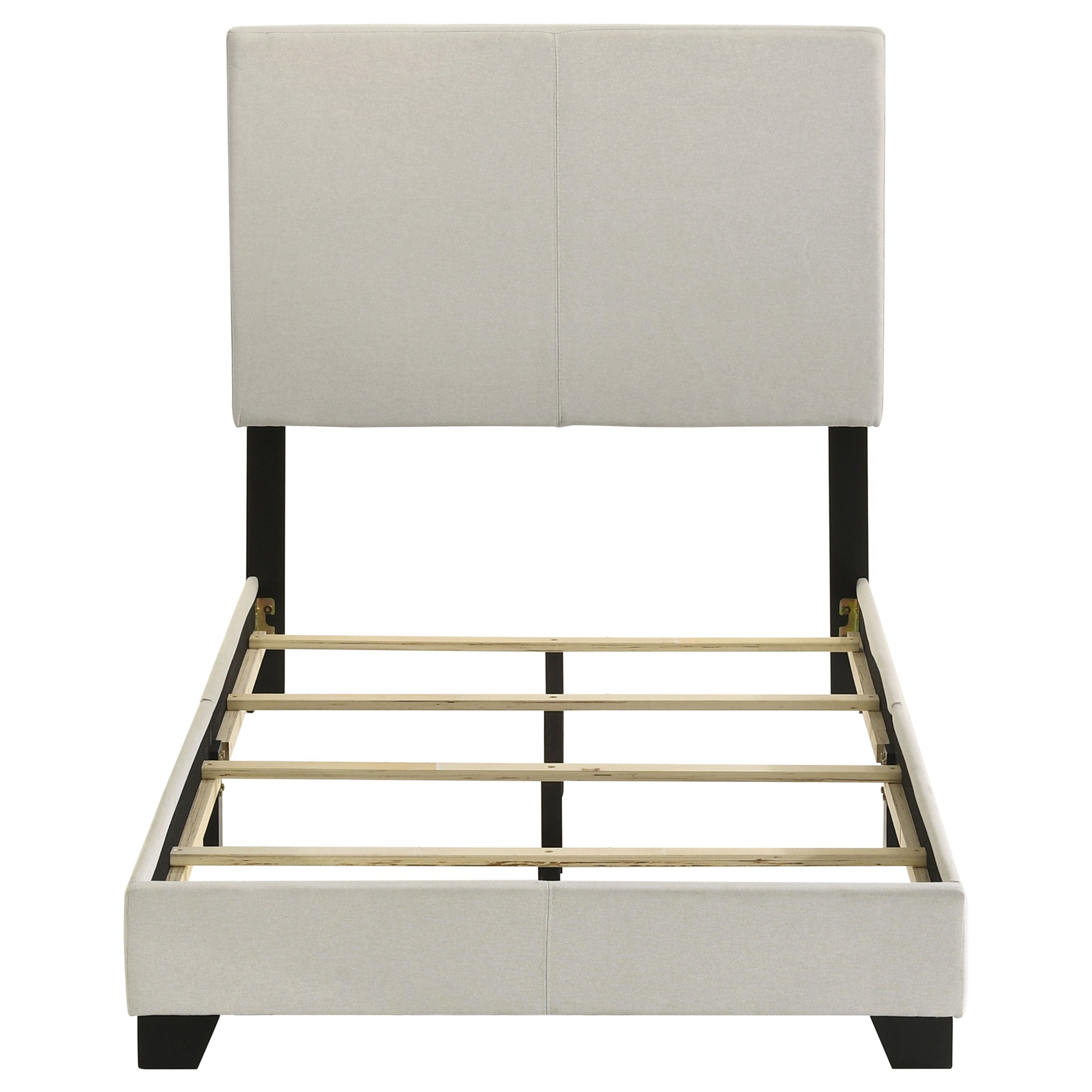 Dorian Fabric Upholstered Twin Panel Bed Cream-