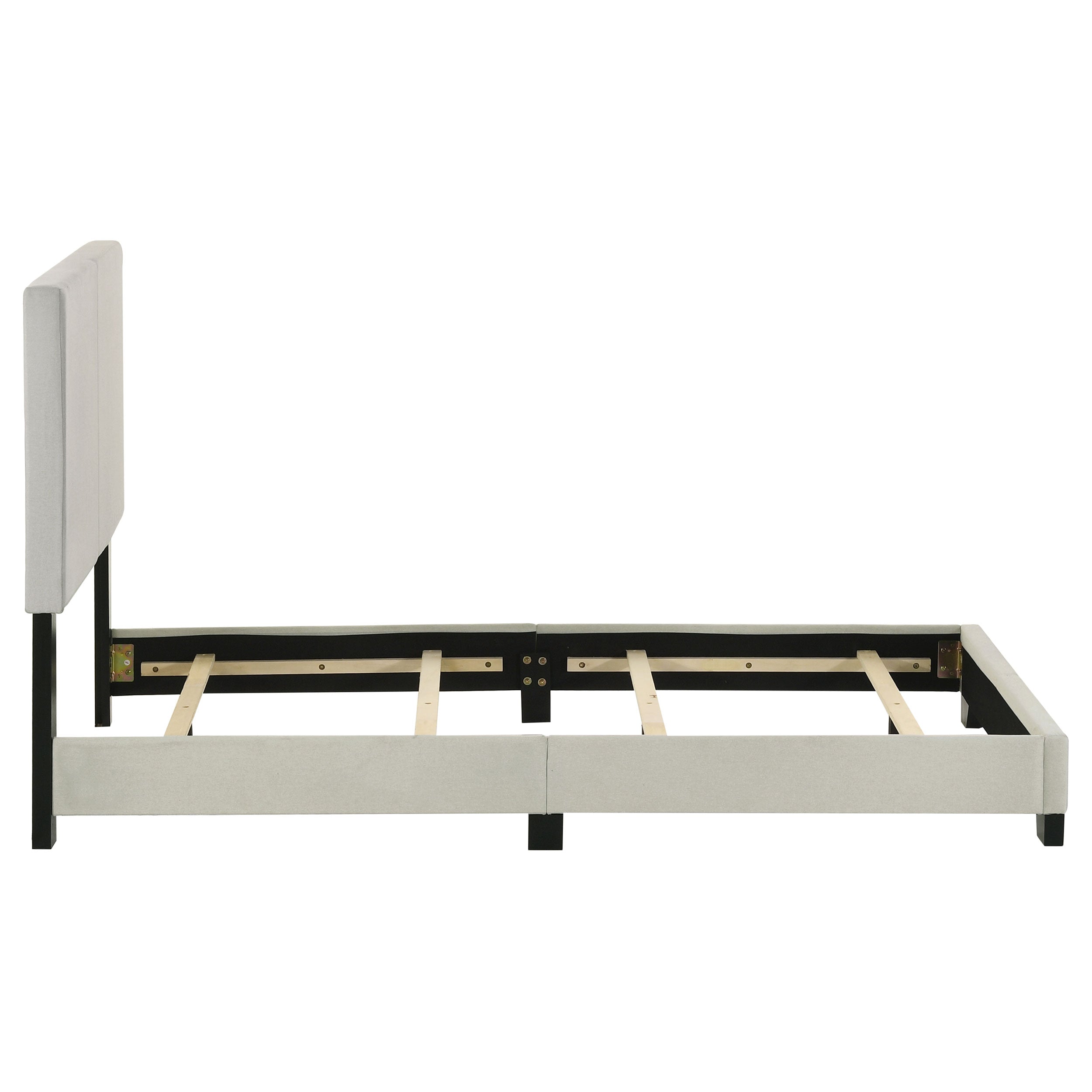 Dorian Fabric Upholstered Twin Panel Bed Cream-