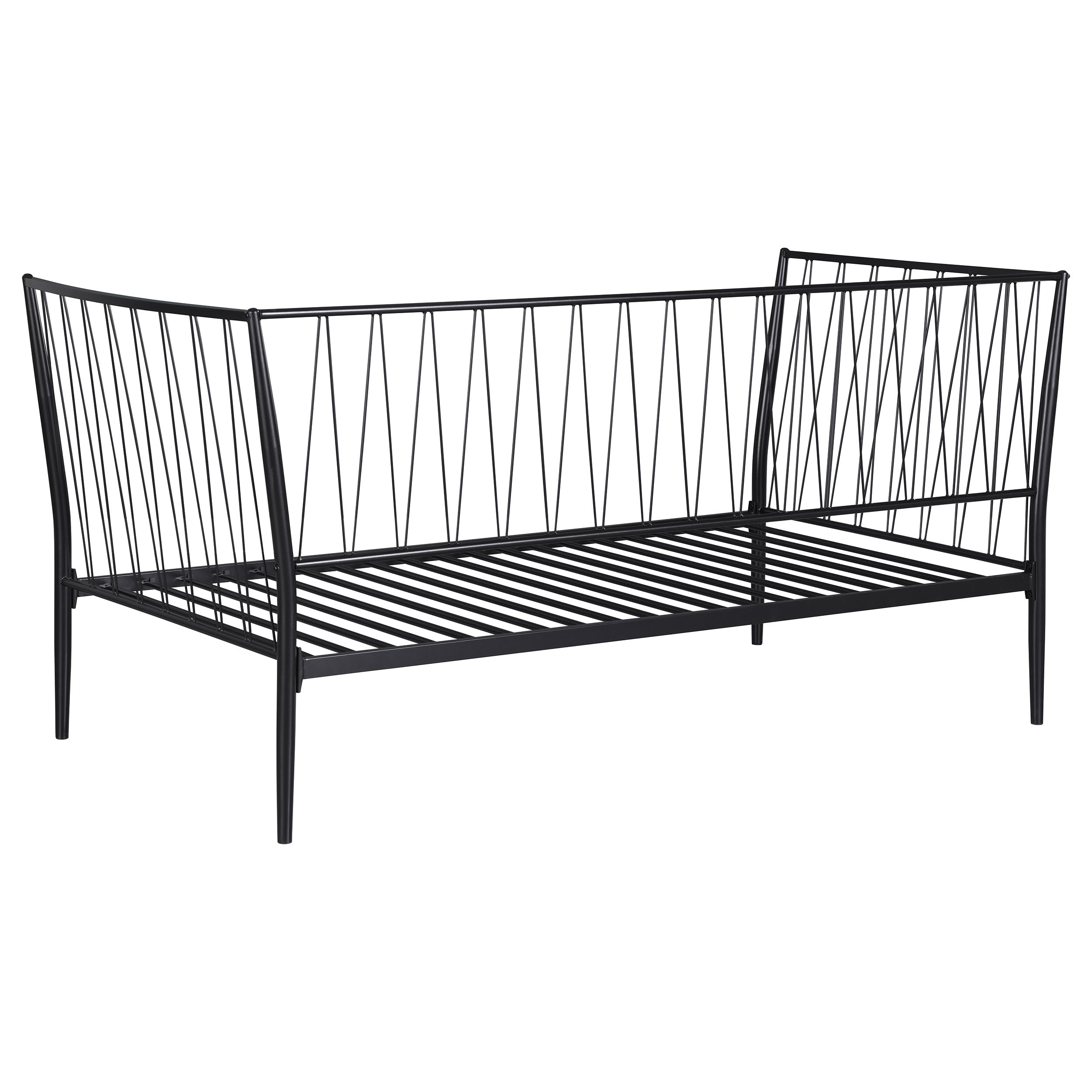 Richland Metal Twin Daybed Bed Frame Matte Black-