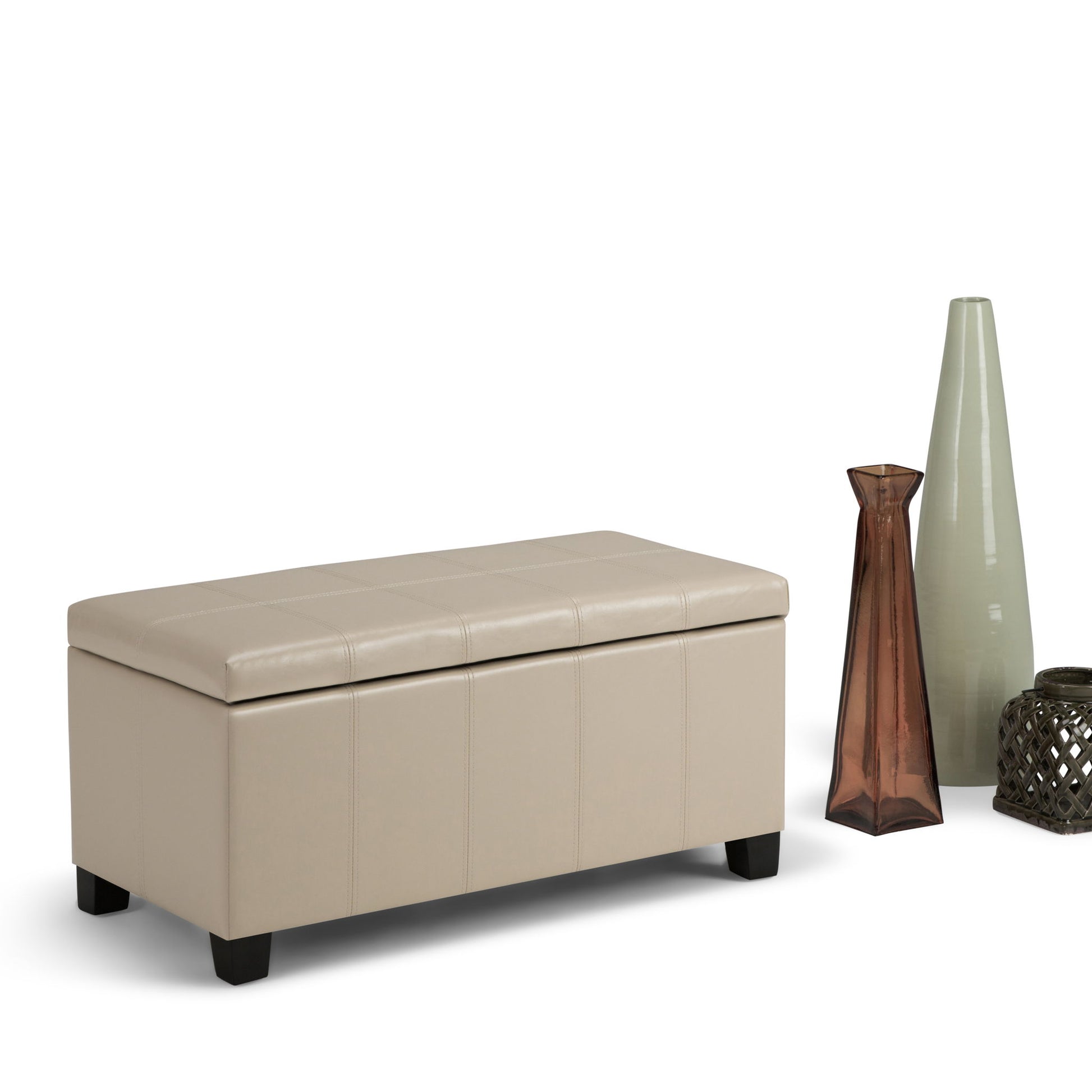 Dover - Upholstered Storage Ottoman Bench - Best Buy Furniture