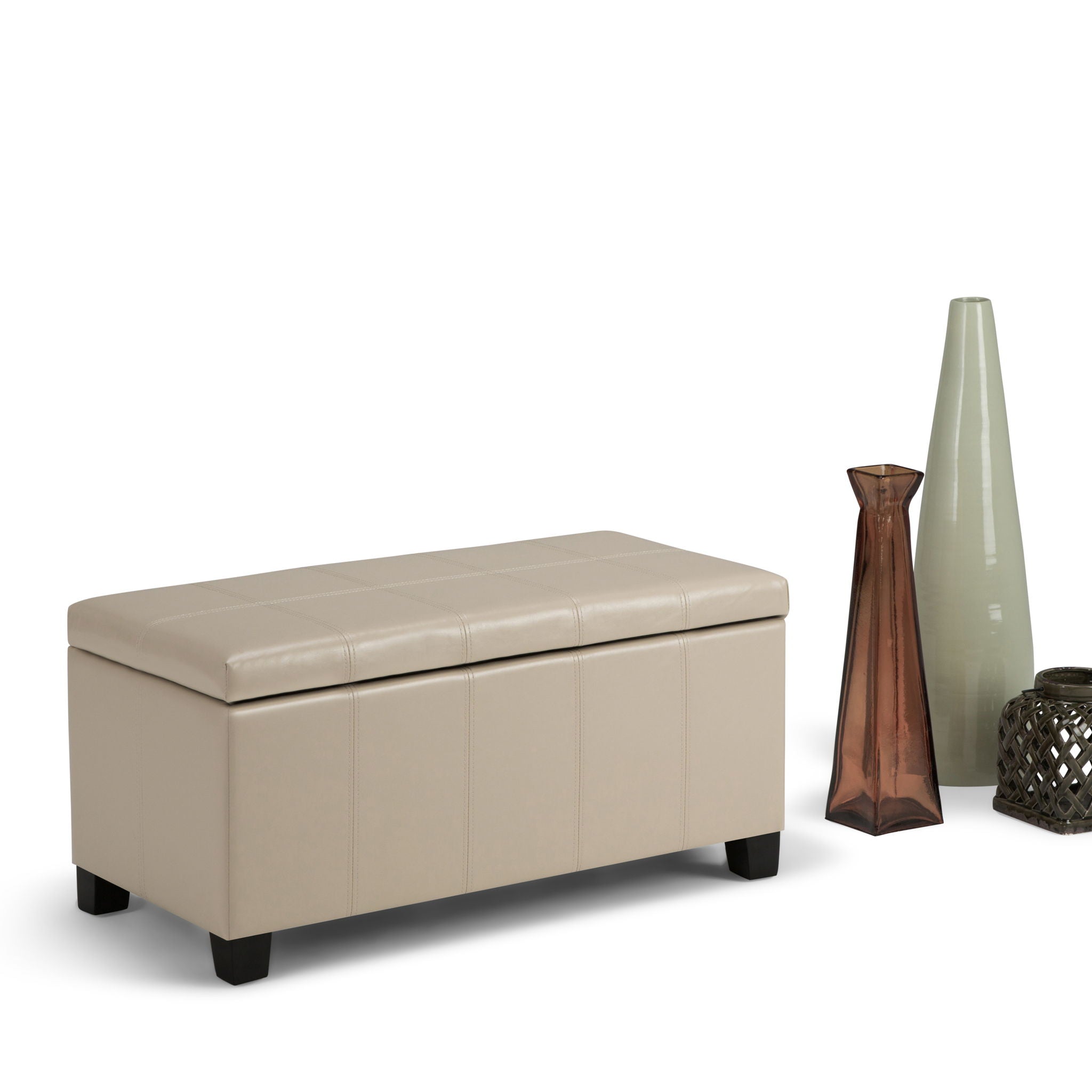 Dover - Upholstered Storage Ottoman Bench - Best Buy Furniture