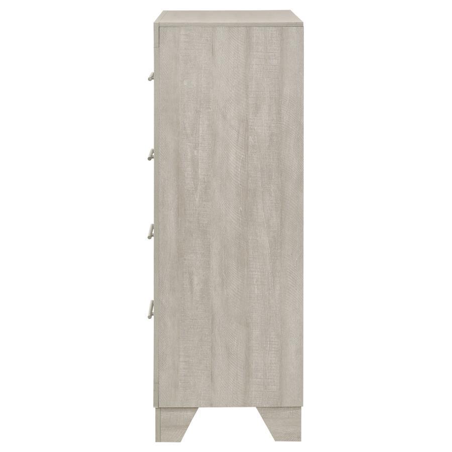 Trenton - 4-Drawer Bedroom Chest Of Drawers - Rustic Cream - Best Buy Furniture