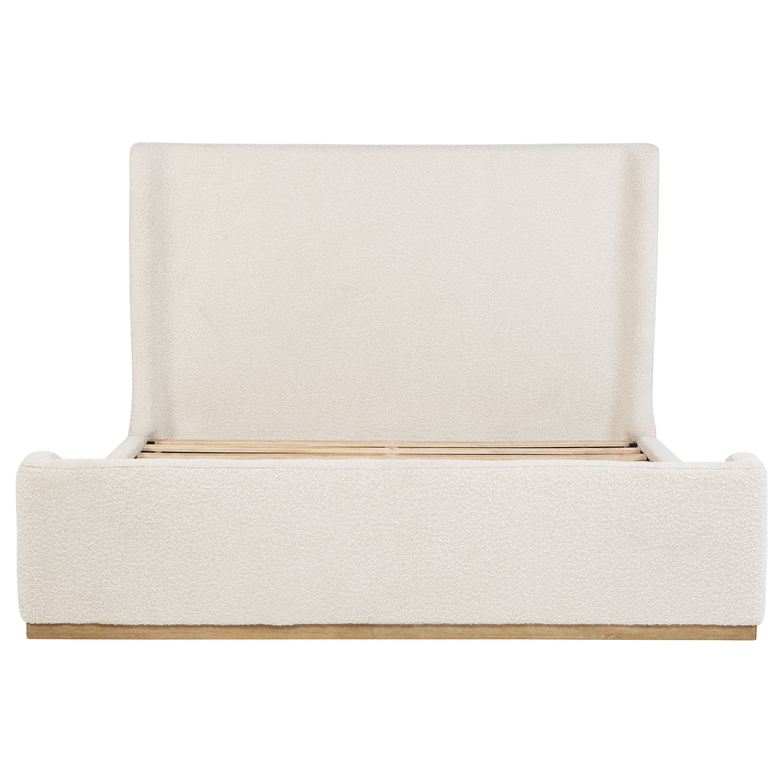 Nala Upholstered Eastern King Sleigh Bed Cream-