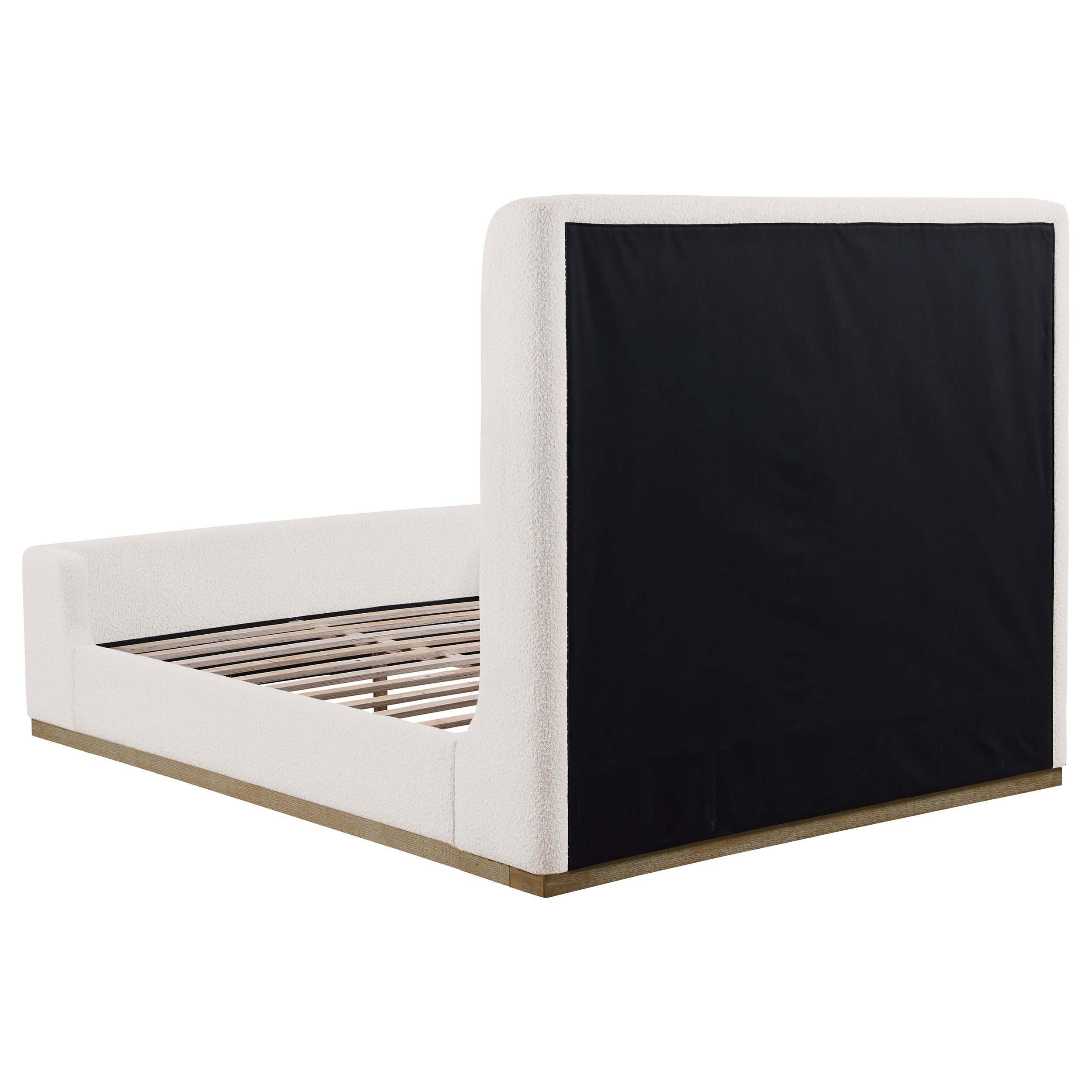 Nala Upholstered Queen Sleigh Bed Cream-