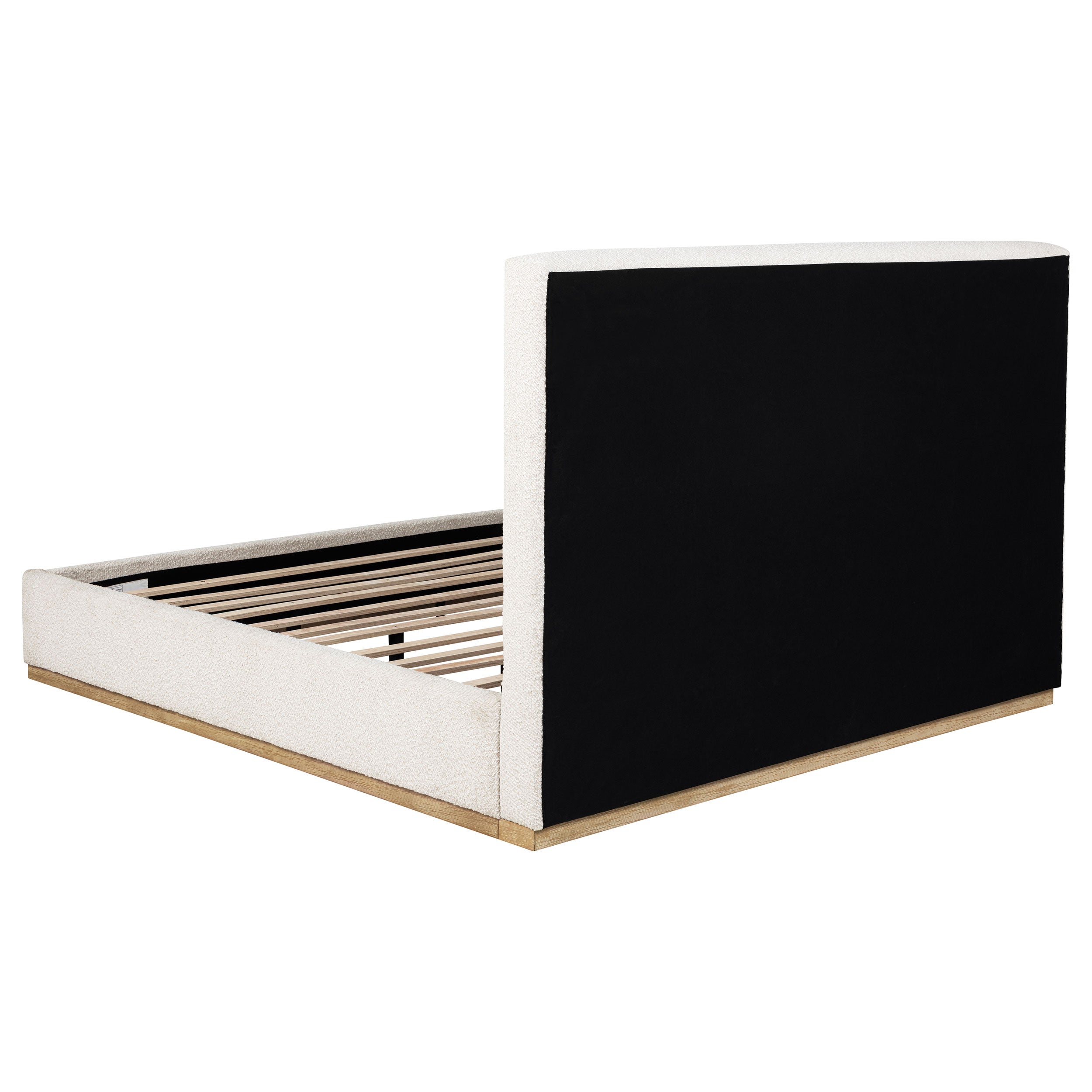 Knox Upholstered EASTERN KING Panel Bed Cream-
