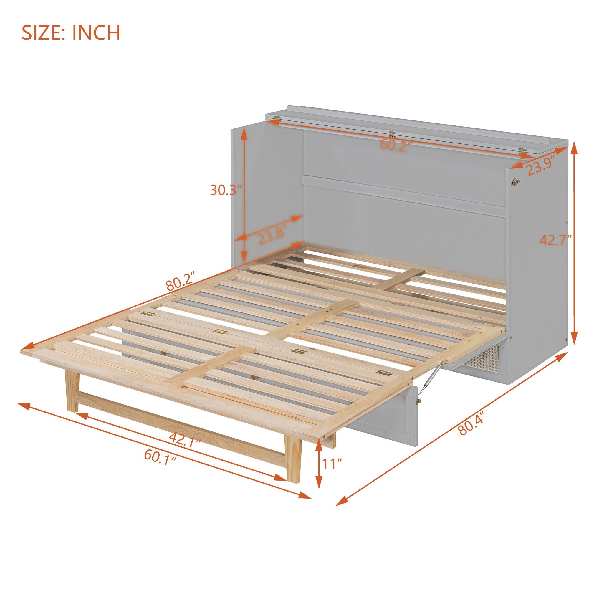Murphy Bed With Large Drawers, Space Saving Design