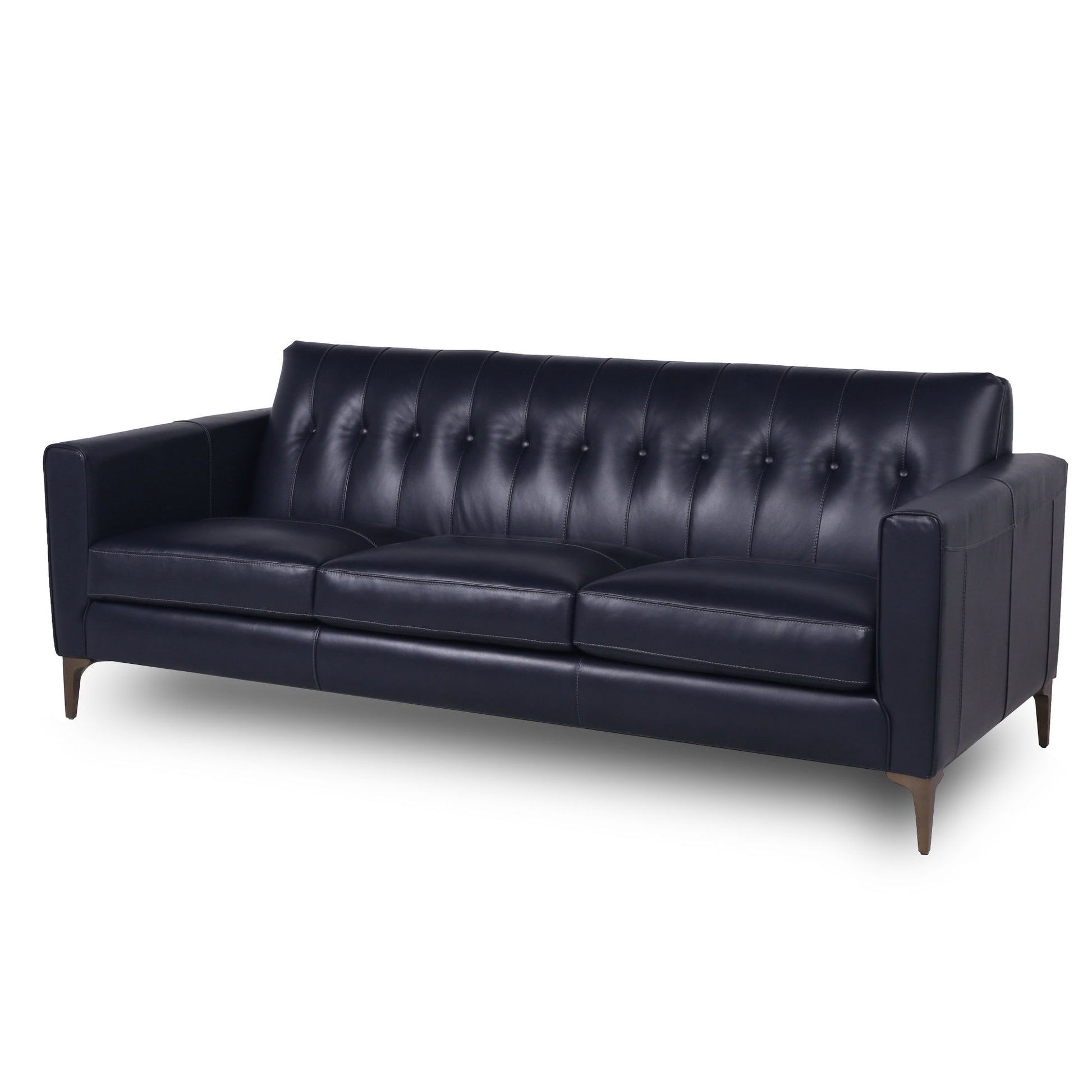 Mid-Century Tufted Leather Sofa - Best Buy Furniture