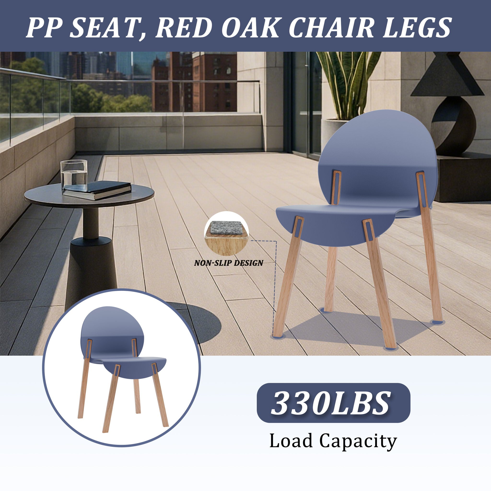 4 Piece Set Of Single Chairs With A Design Combining Modern And Traditional Elements