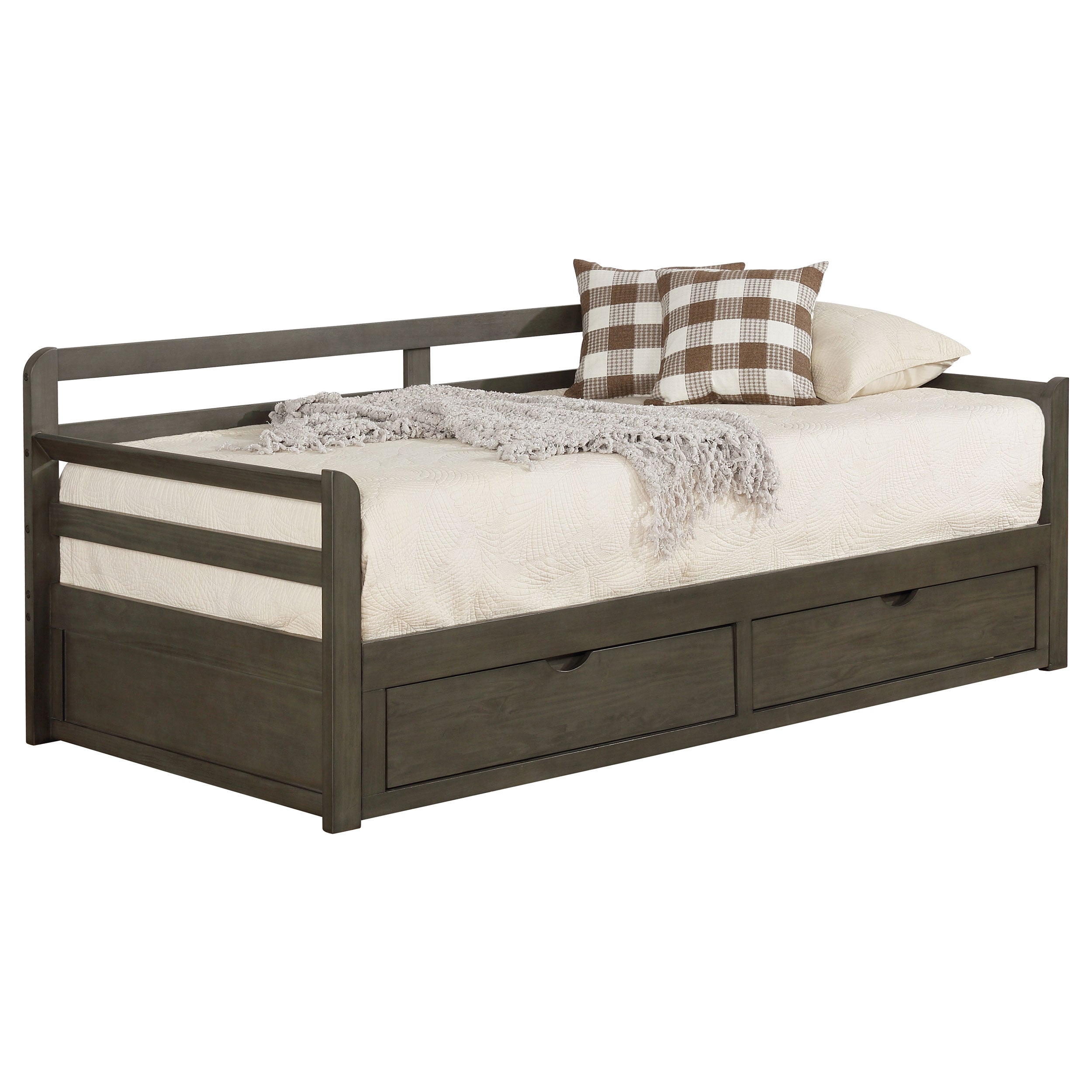 Sorrento 2-drawer Twin XL Daybed with Extension Trundle Grey-CoasterEssence