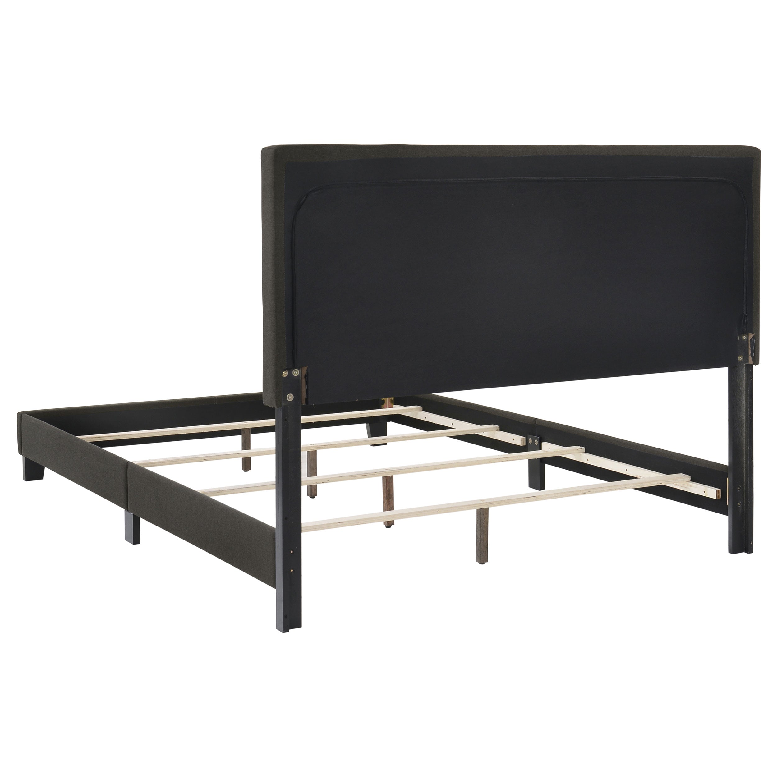 Mapes Upholstered Full Panel Bed Charcoal-CoasterEveryday