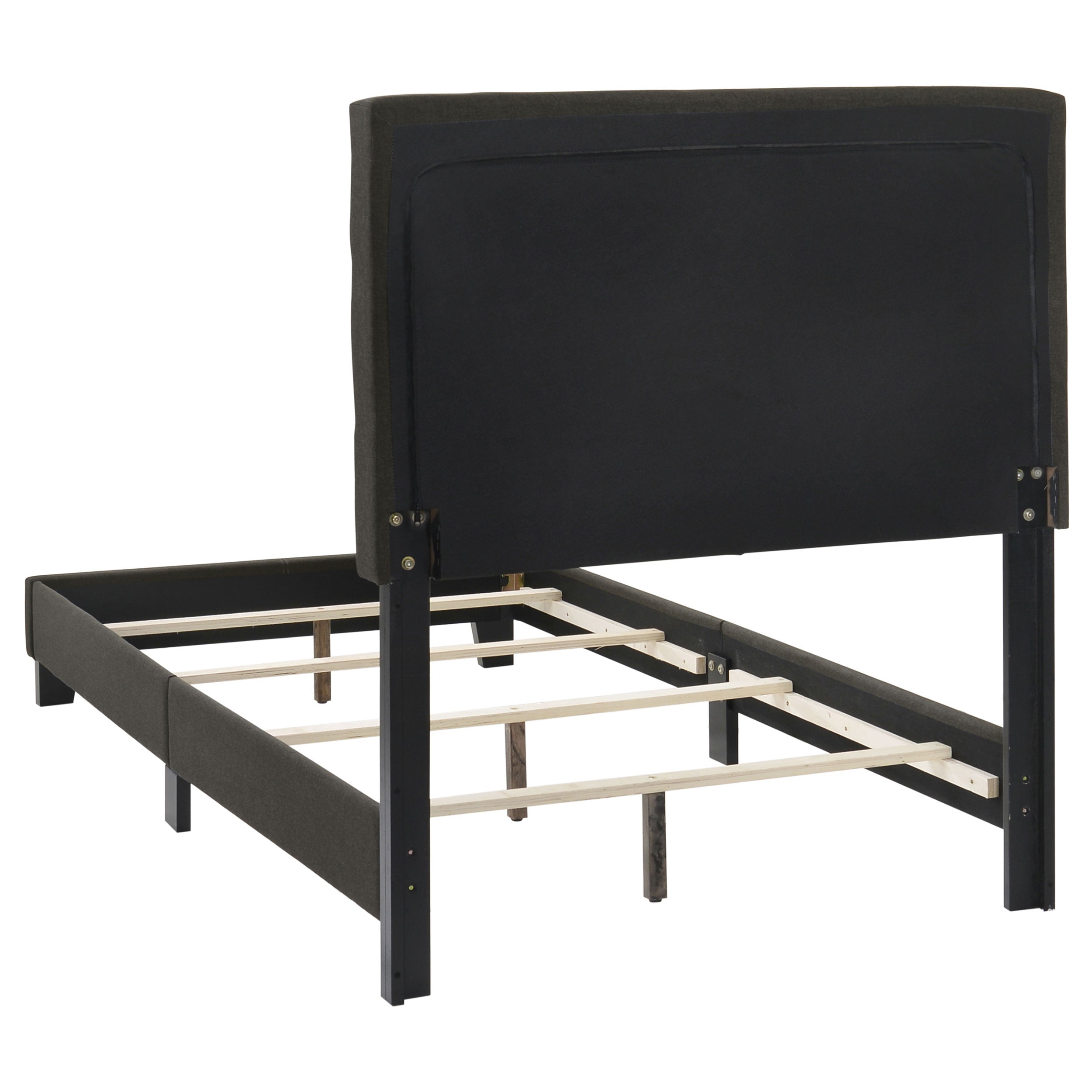 Mapes Upholstered Twin Panel Bed Charcoal-CoasterEveryday
