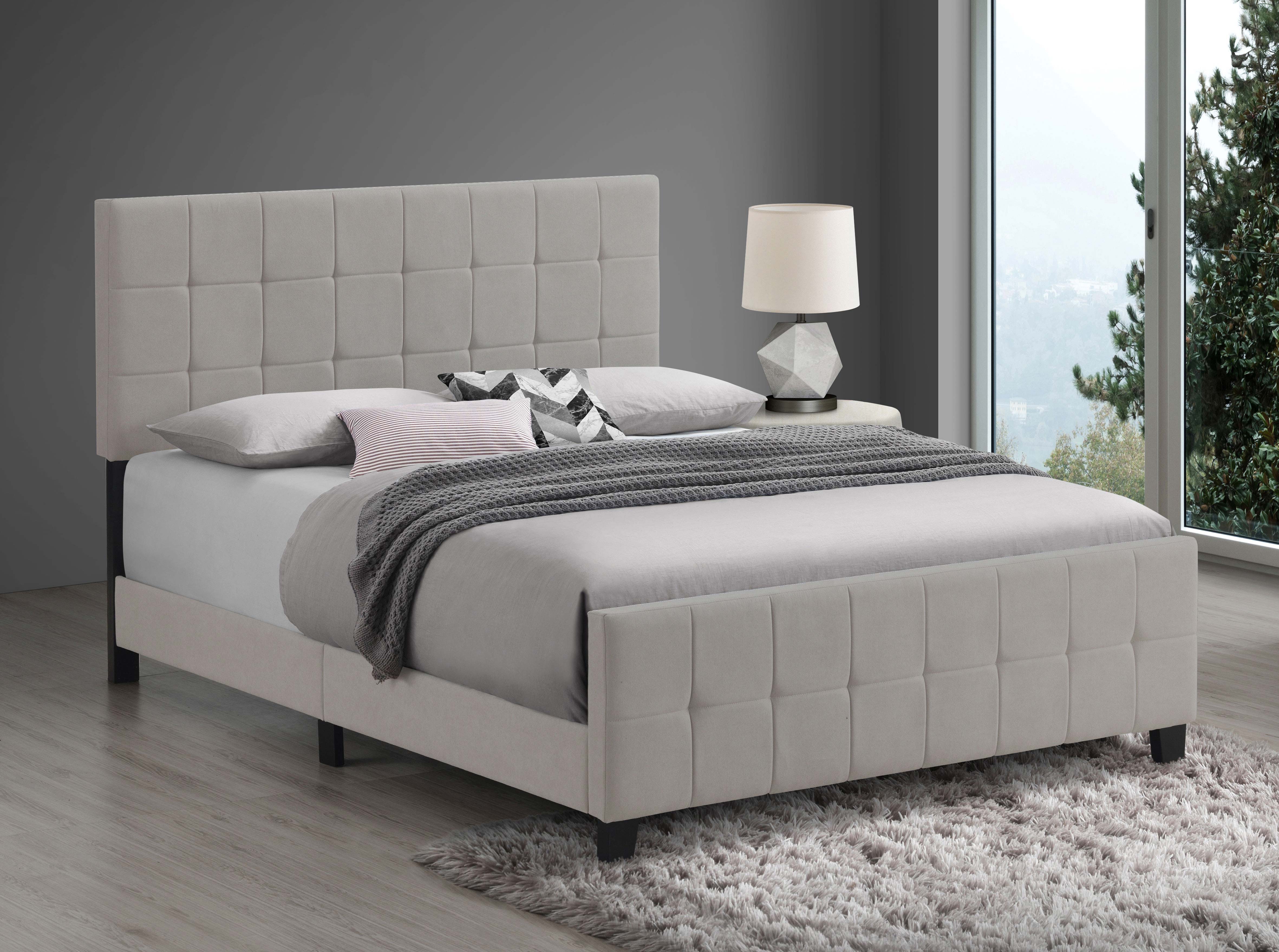 Fairfield Upholstered Eastern King Panel Bed Beige-CoasterEssence