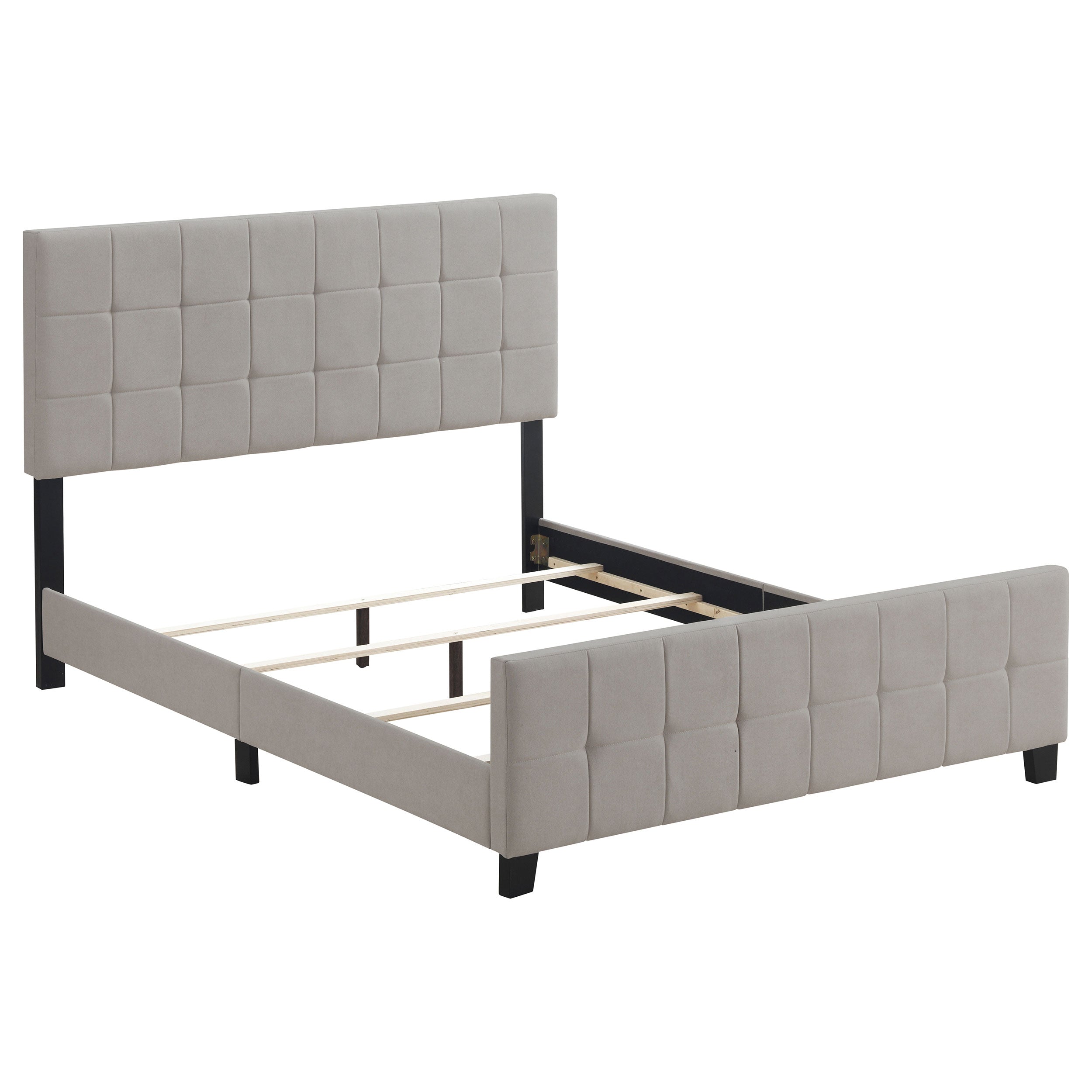 Fairfield Upholstered Queen Panel Bed Beige-CoasterEssence