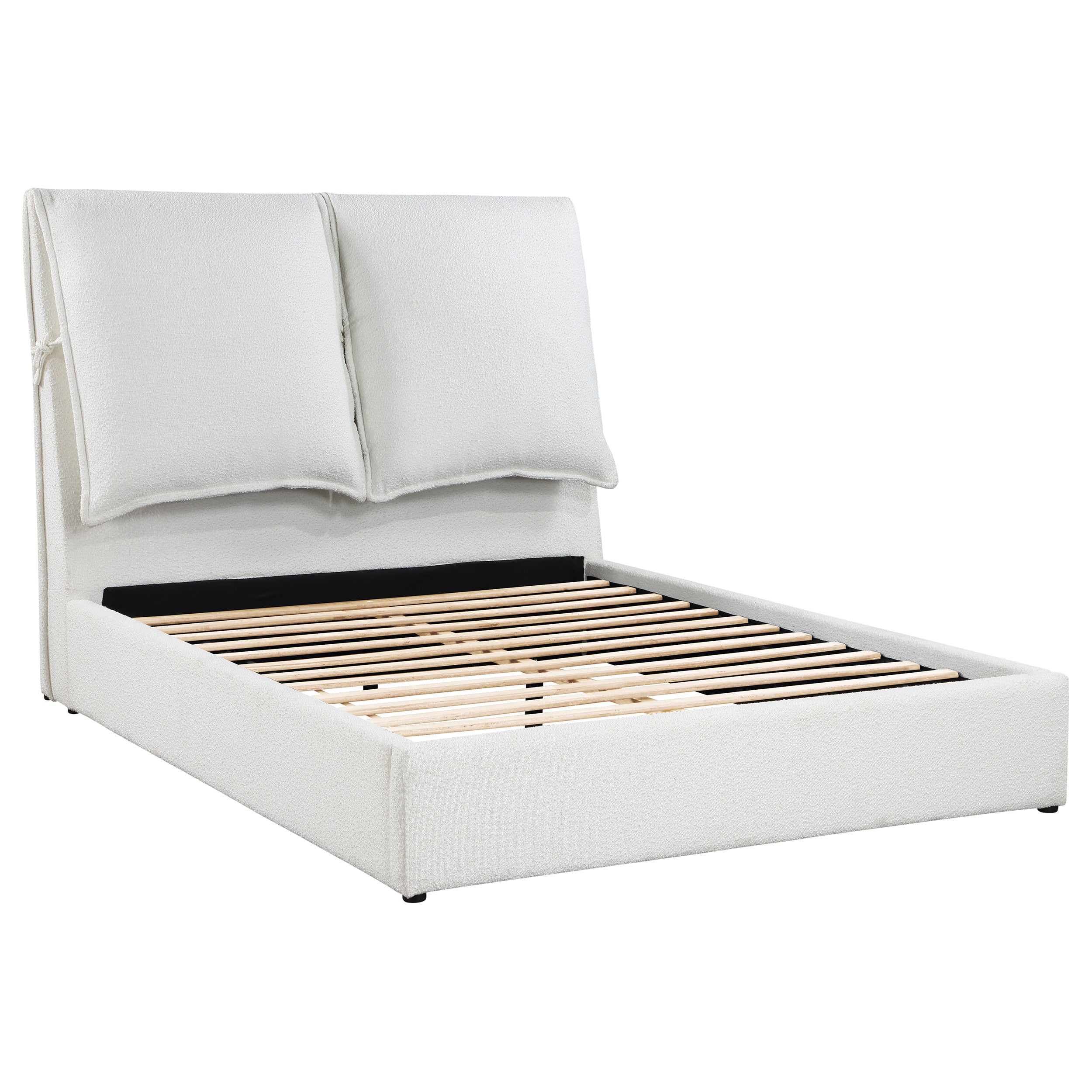 Gwendoline Upholstered Queen Panel Bed White-