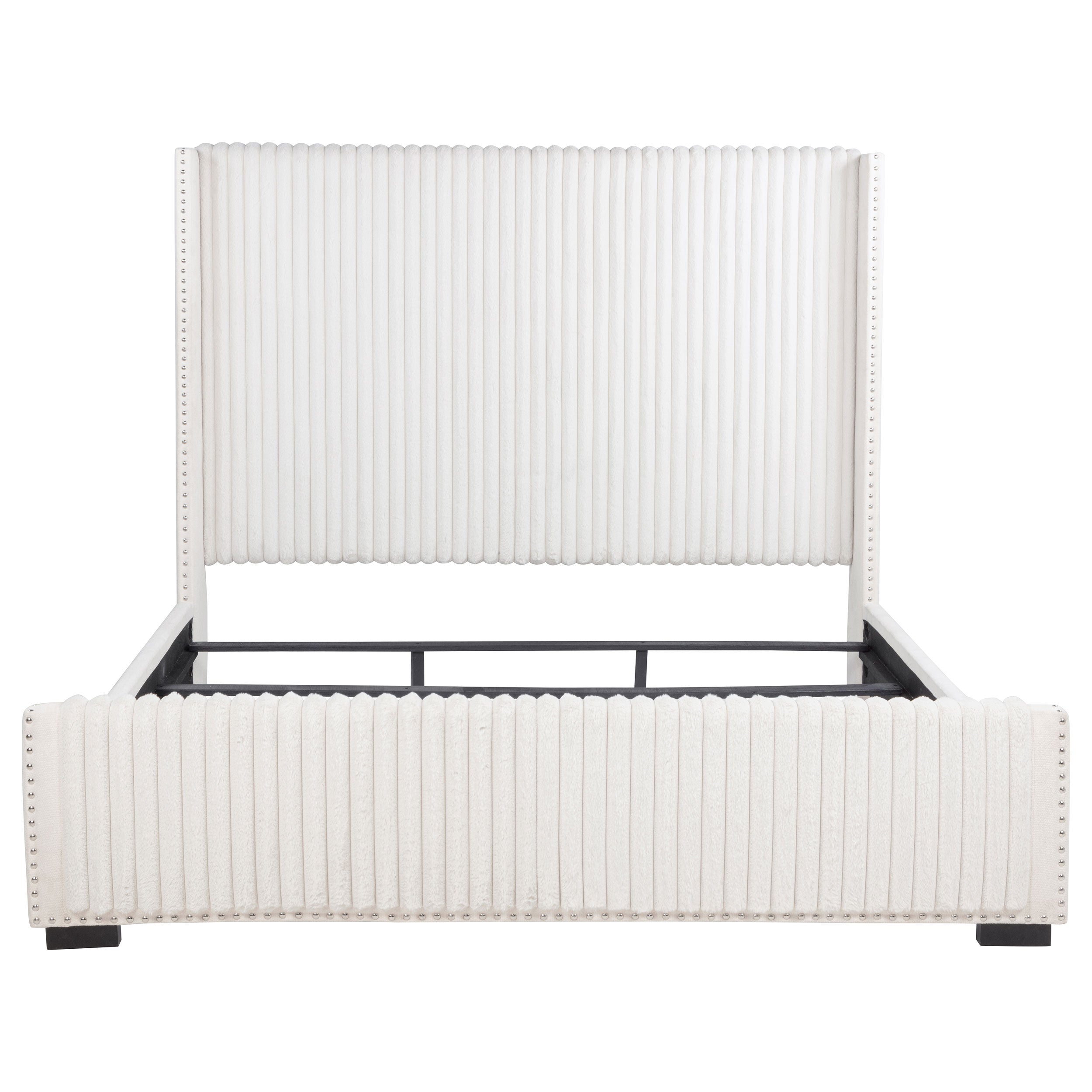 Natasha 65-inch Upholstered California King Bed Cream-