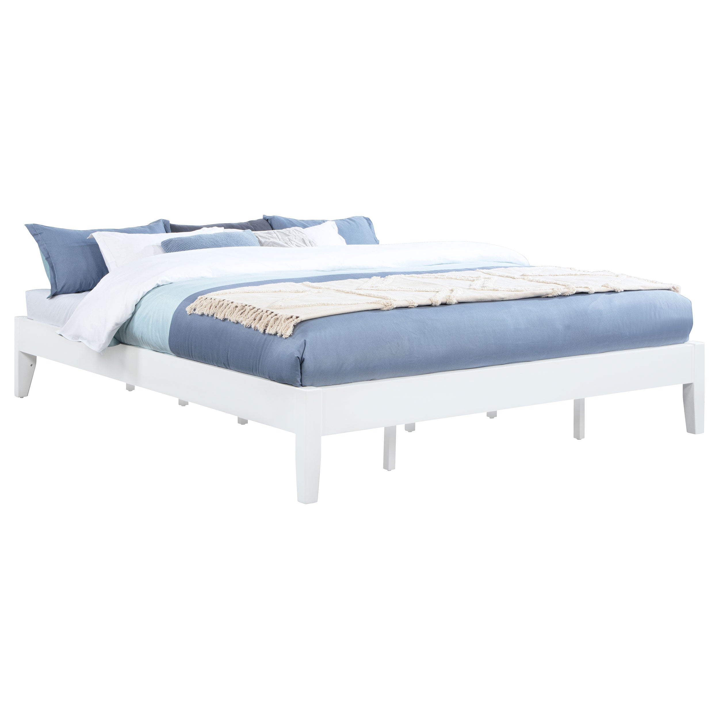 Hounslow California King Universal Platform Bed White-CoasterEveryday