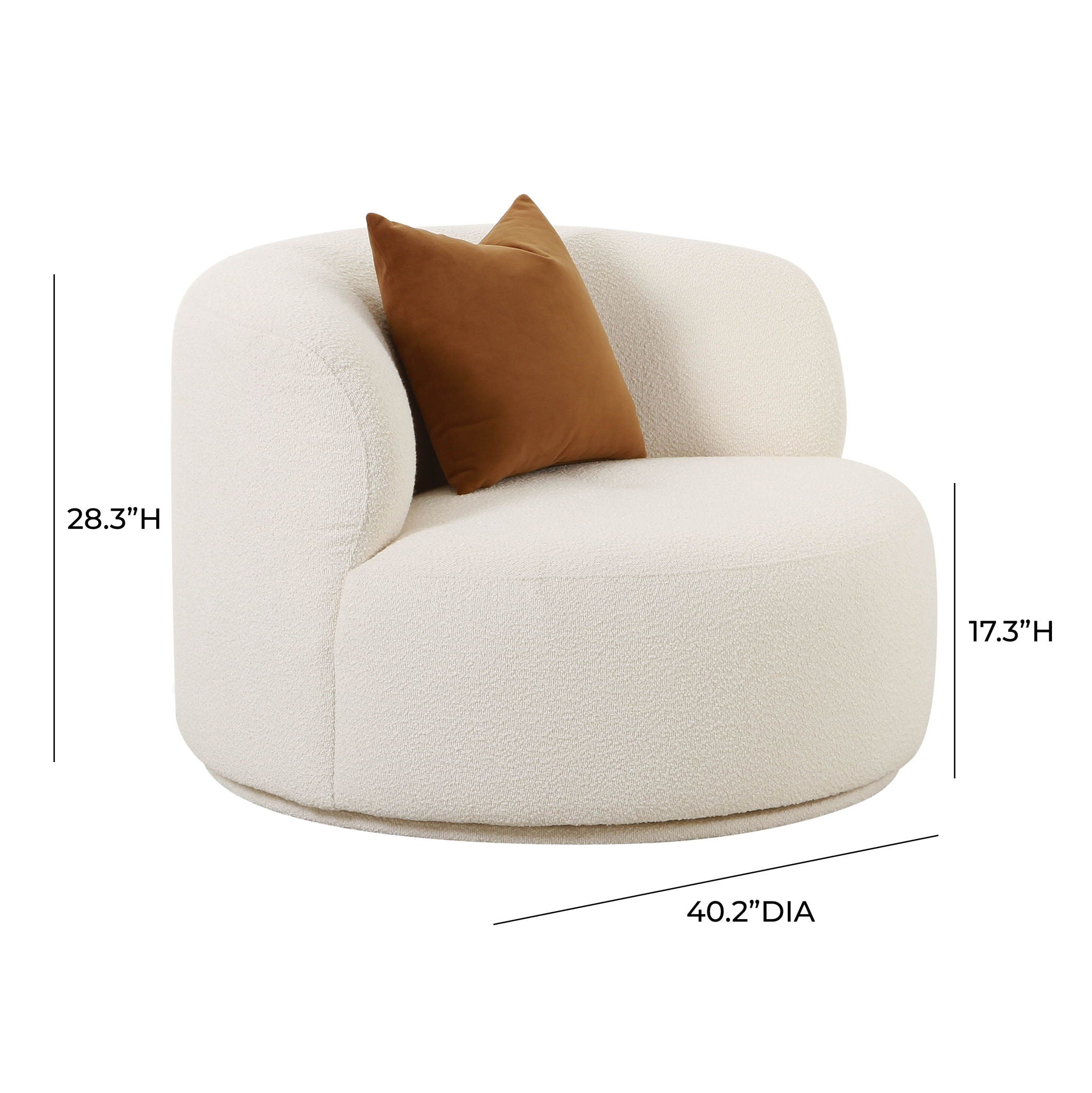Fickle - Swivel Chair - Cream