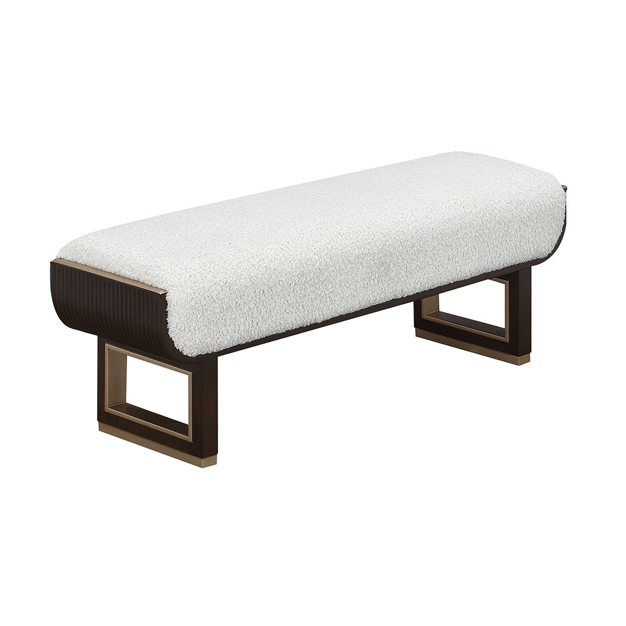 West Kensington - Accent Bench - Cream Puff / Medium Espresso