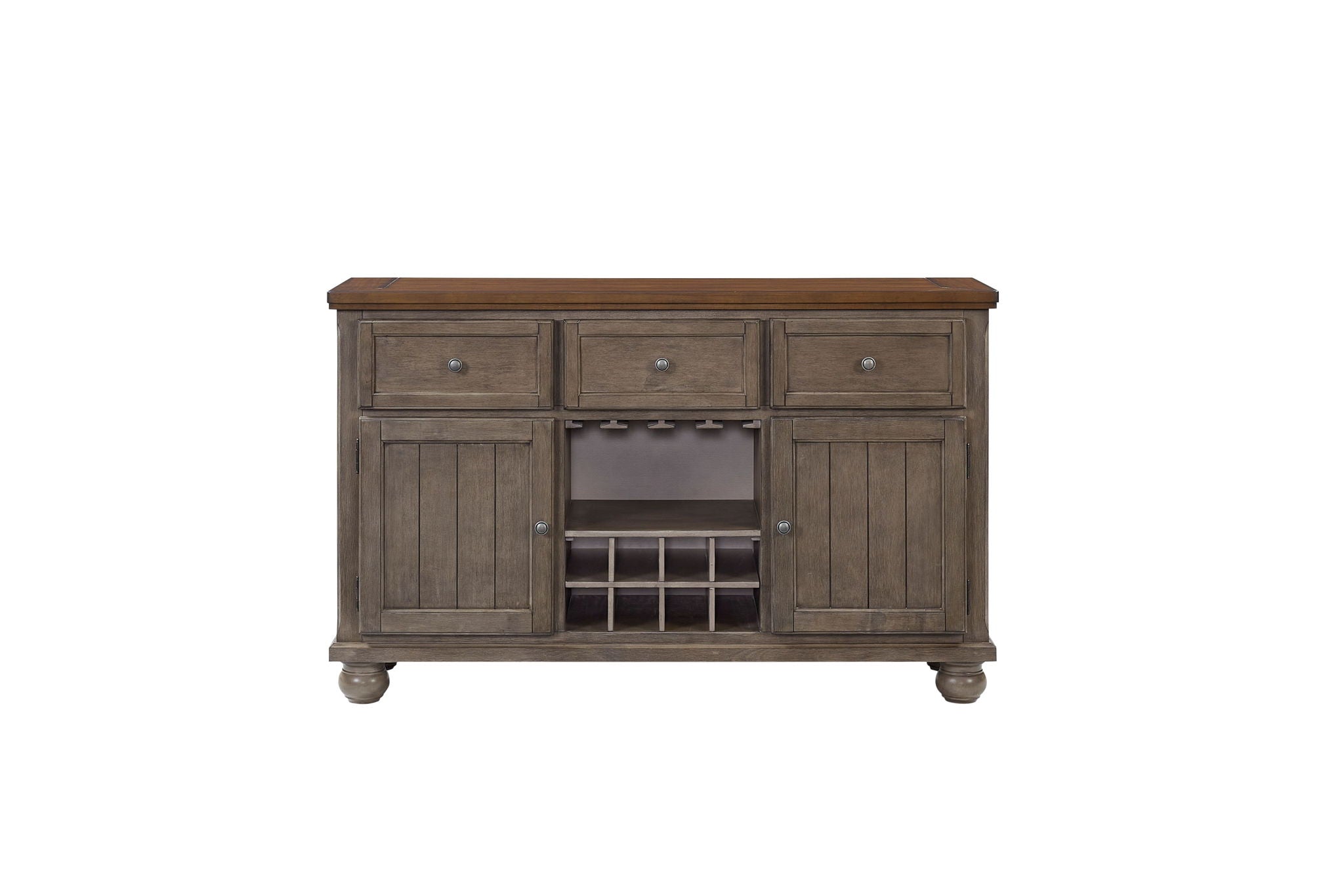 Rustic Two Tone Sever With Powerpack - Gray - Best Buy Furniture