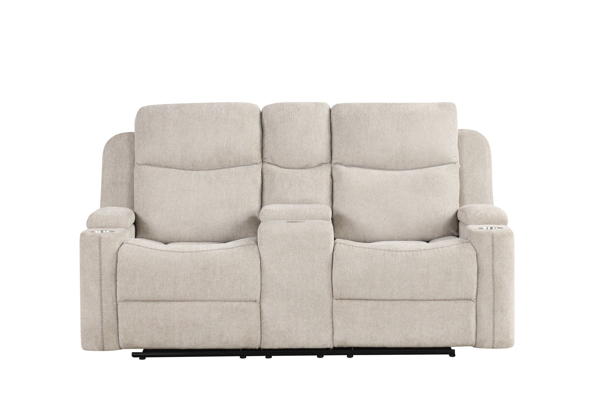 Galya - 3 Piece Living Room Set Sofa Loveseat Chair - Light Gray