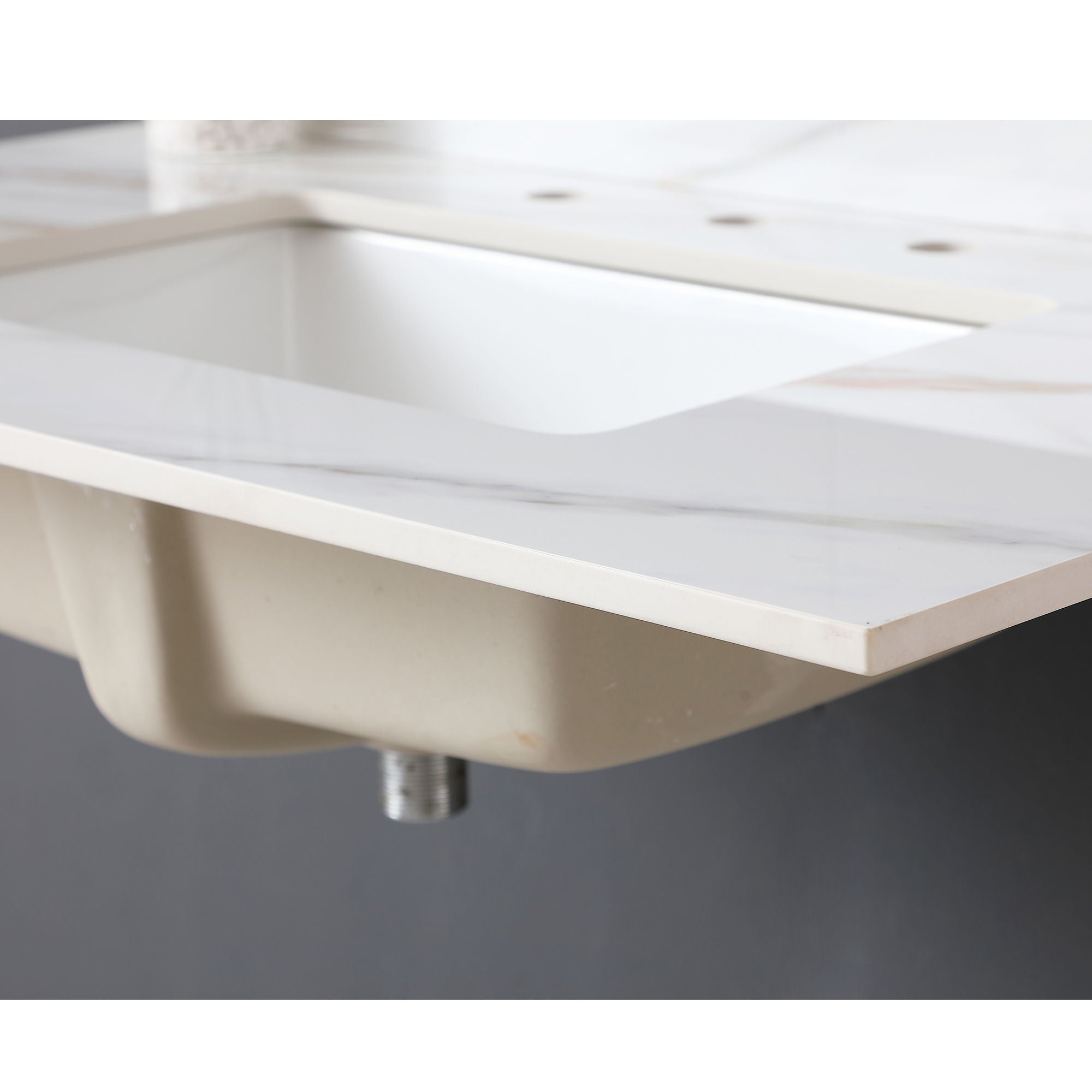 Vanity Top With Undermount Sink And Backsplash, Sintered Stone