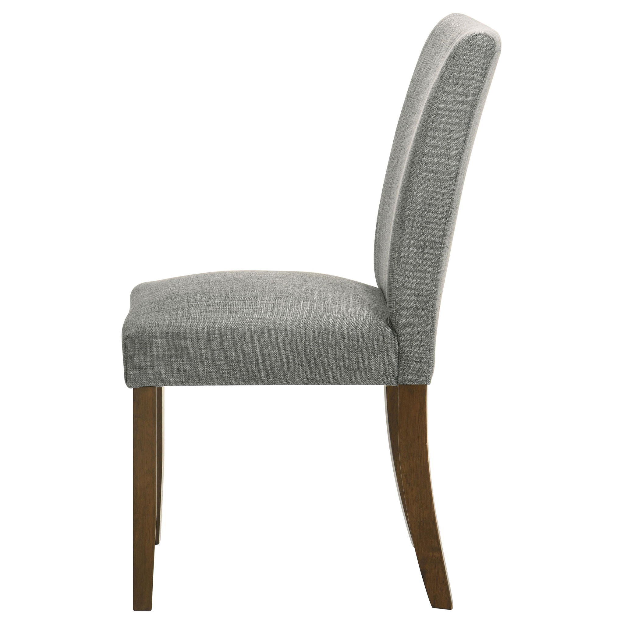 Luxe Upholstered Dining Side Chairs With Gently Curved Back (Set of 2)
