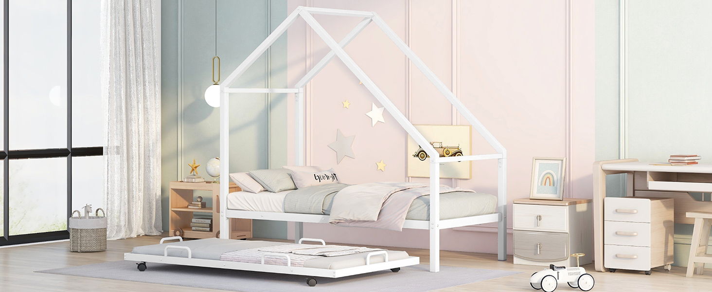 House Bed With Trundle