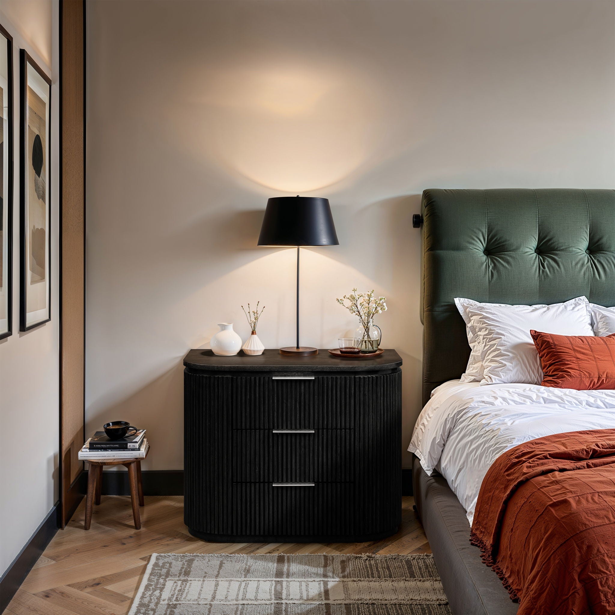 Astrid - Solid Wood And Oak Veneer Nightstand