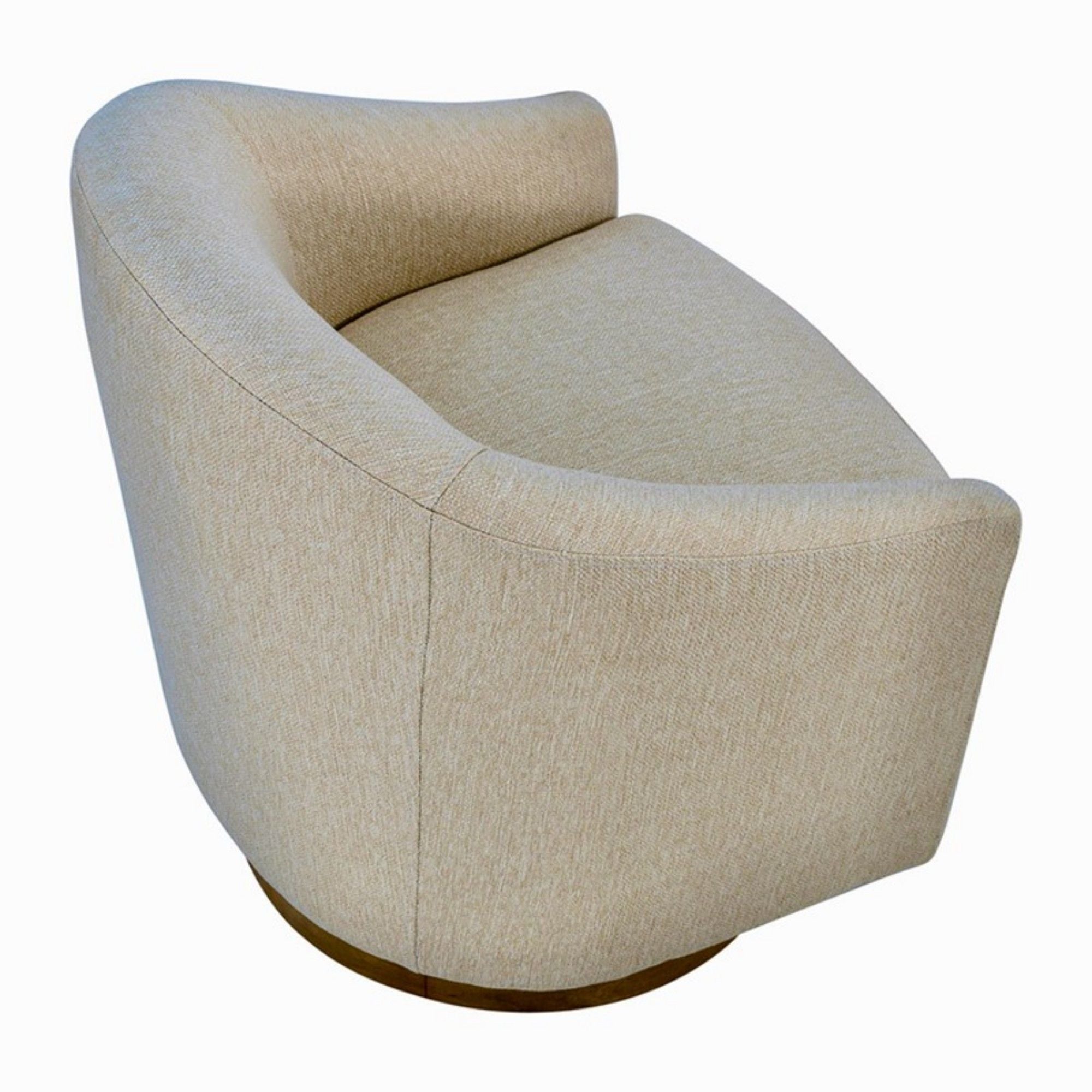 Upholstered Swivel Chair - Natural