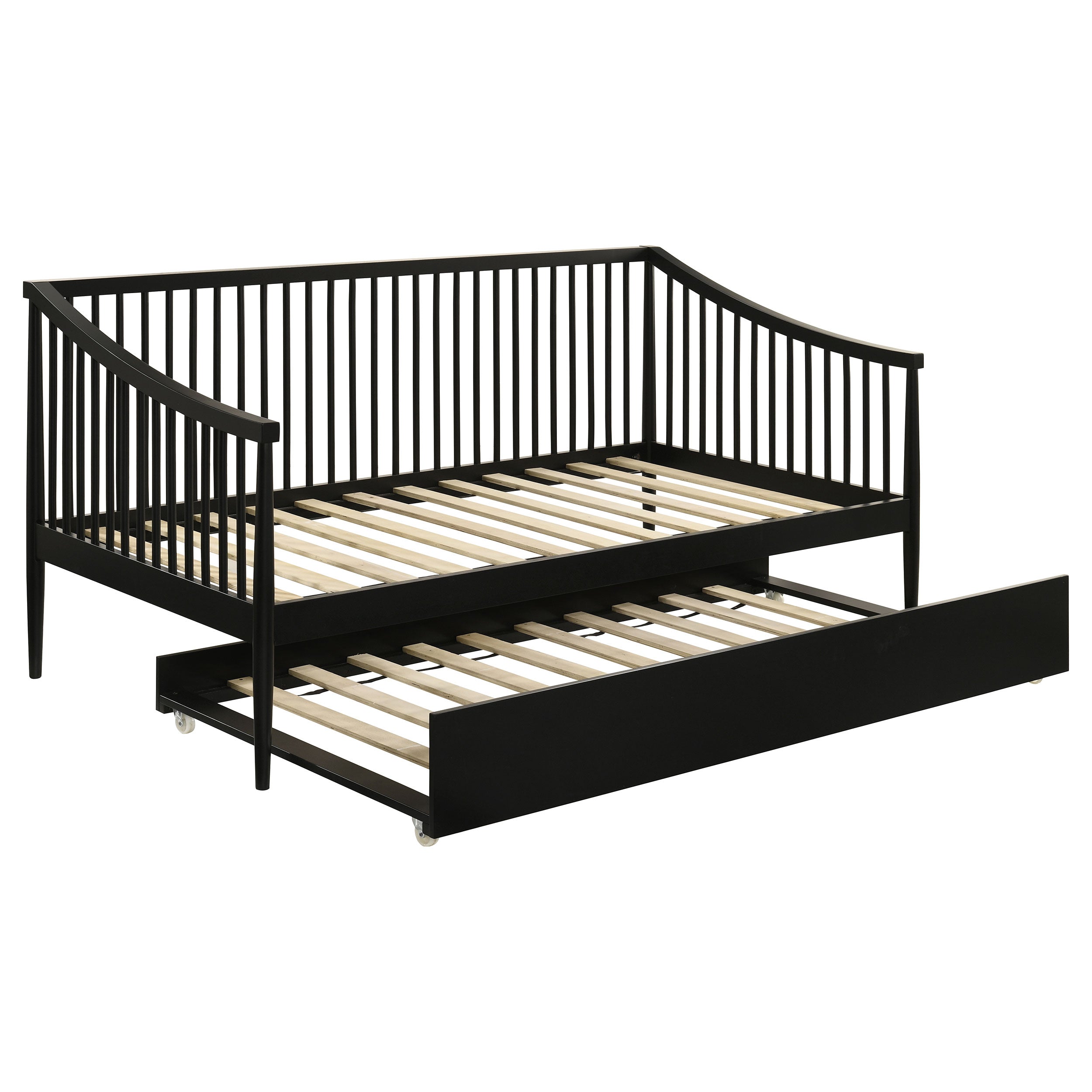 Delgado Windsor Twin Wood Daybed with Trundle Black-
