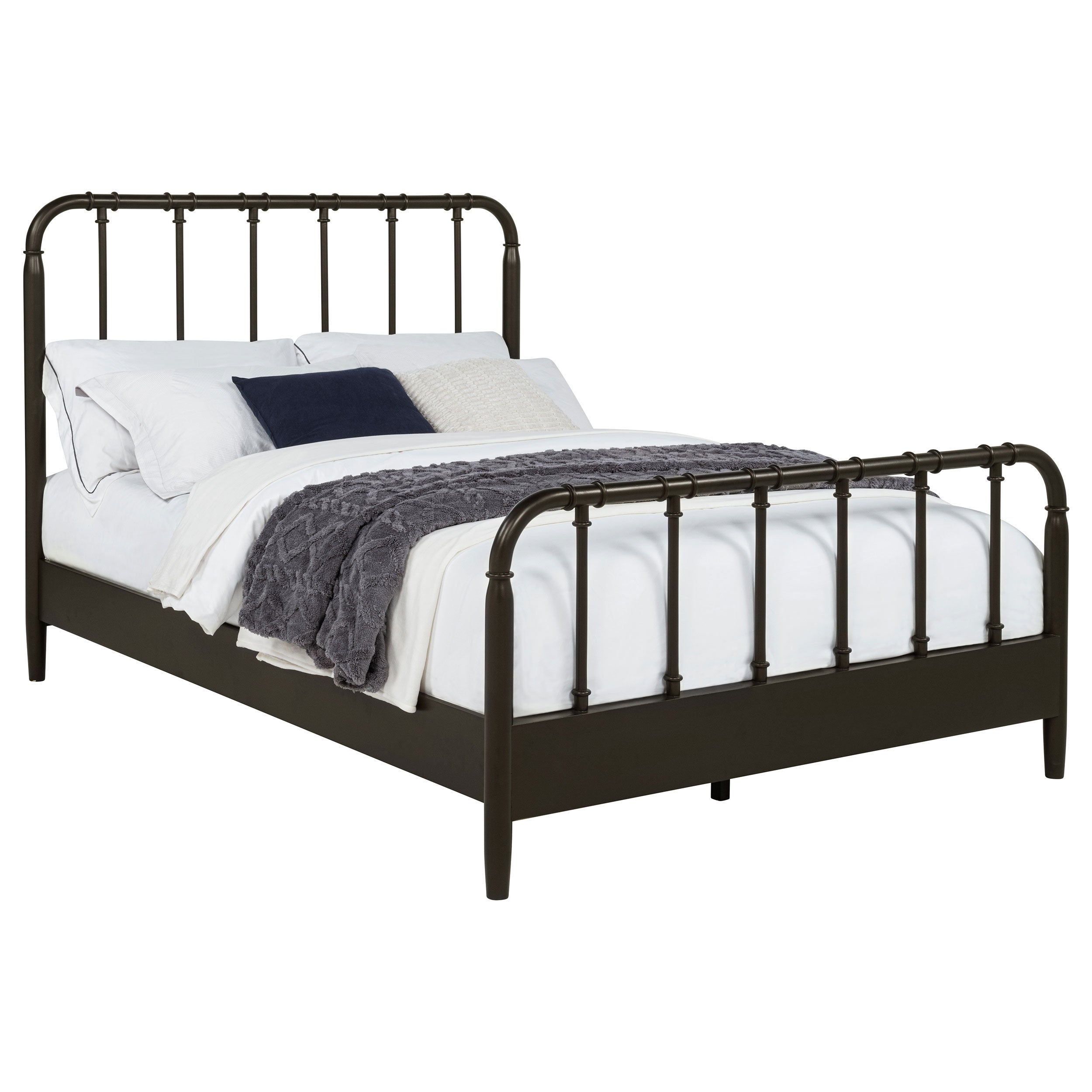 Rocco All Wood Water Pipe Open Frame Full Bed Dark Bronze-