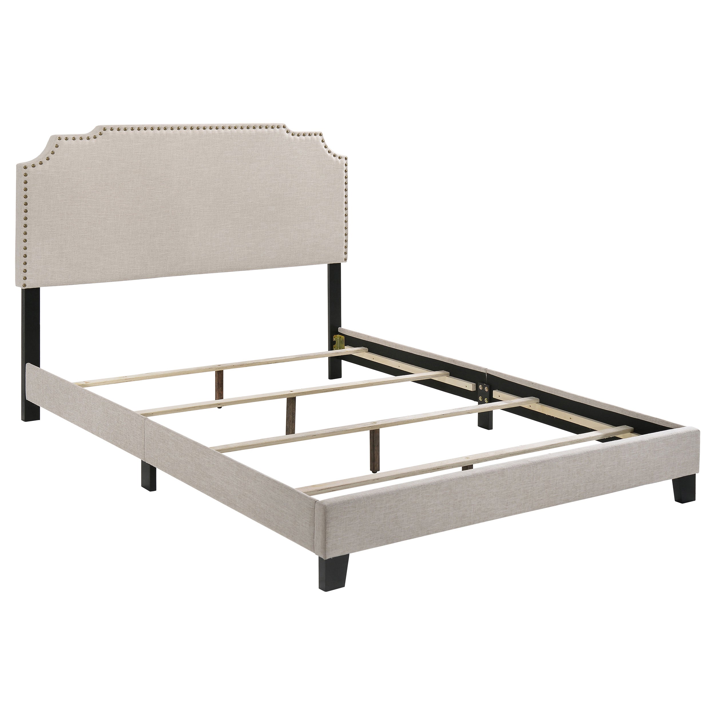 Tamarac Upholstered Full Panel Bed Beige-CoasterEveryday