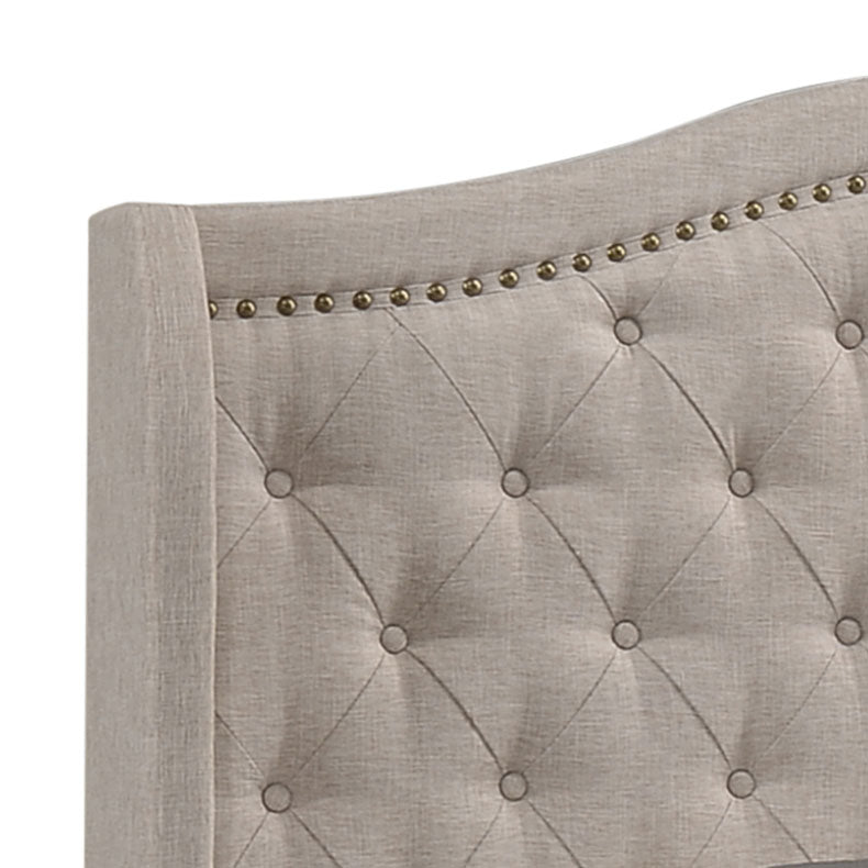 Sonoma Upholstered Full Wingback Bed Beige-CoasterEssence