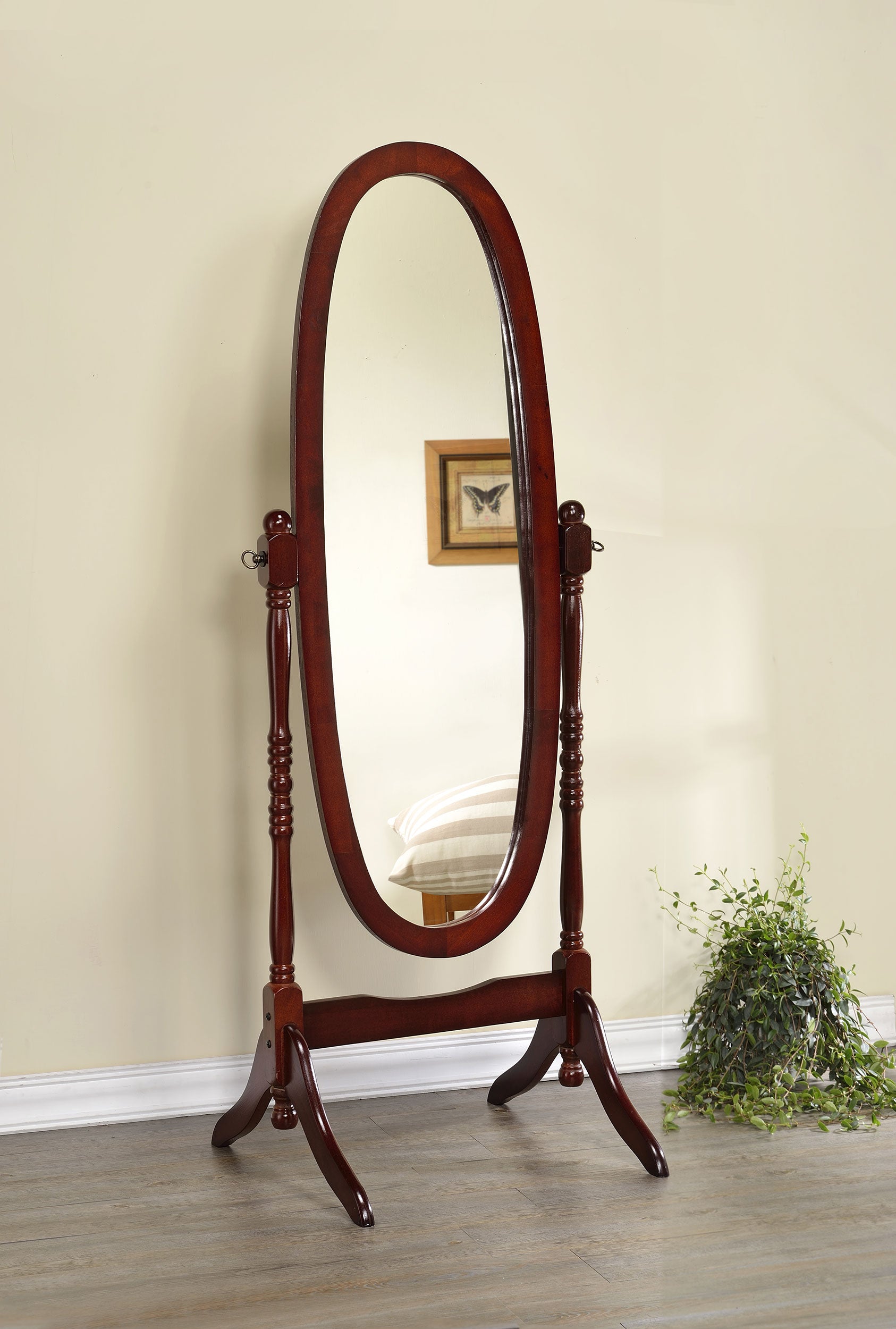 Foyet Wood Adjustable Full Length Cheval Mirror Merlot-CoasterEveryday