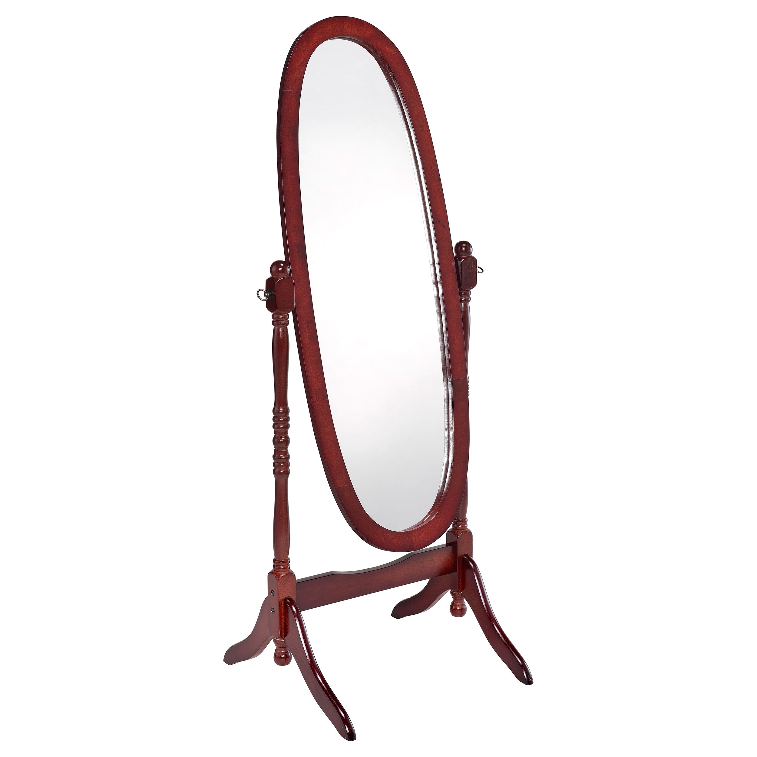 Foyet Wood Adjustable Full Length Cheval Mirror Merlot-CoasterEveryday