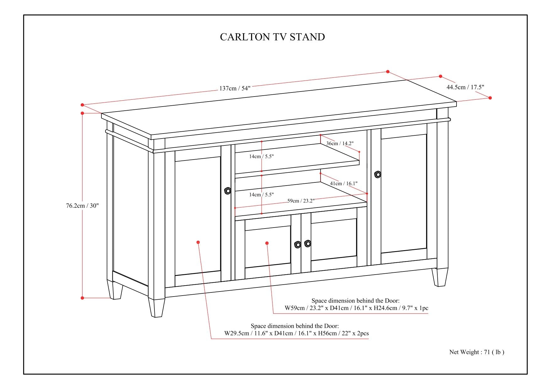 Carlton - TV Media Stand - Best Buy Furniture